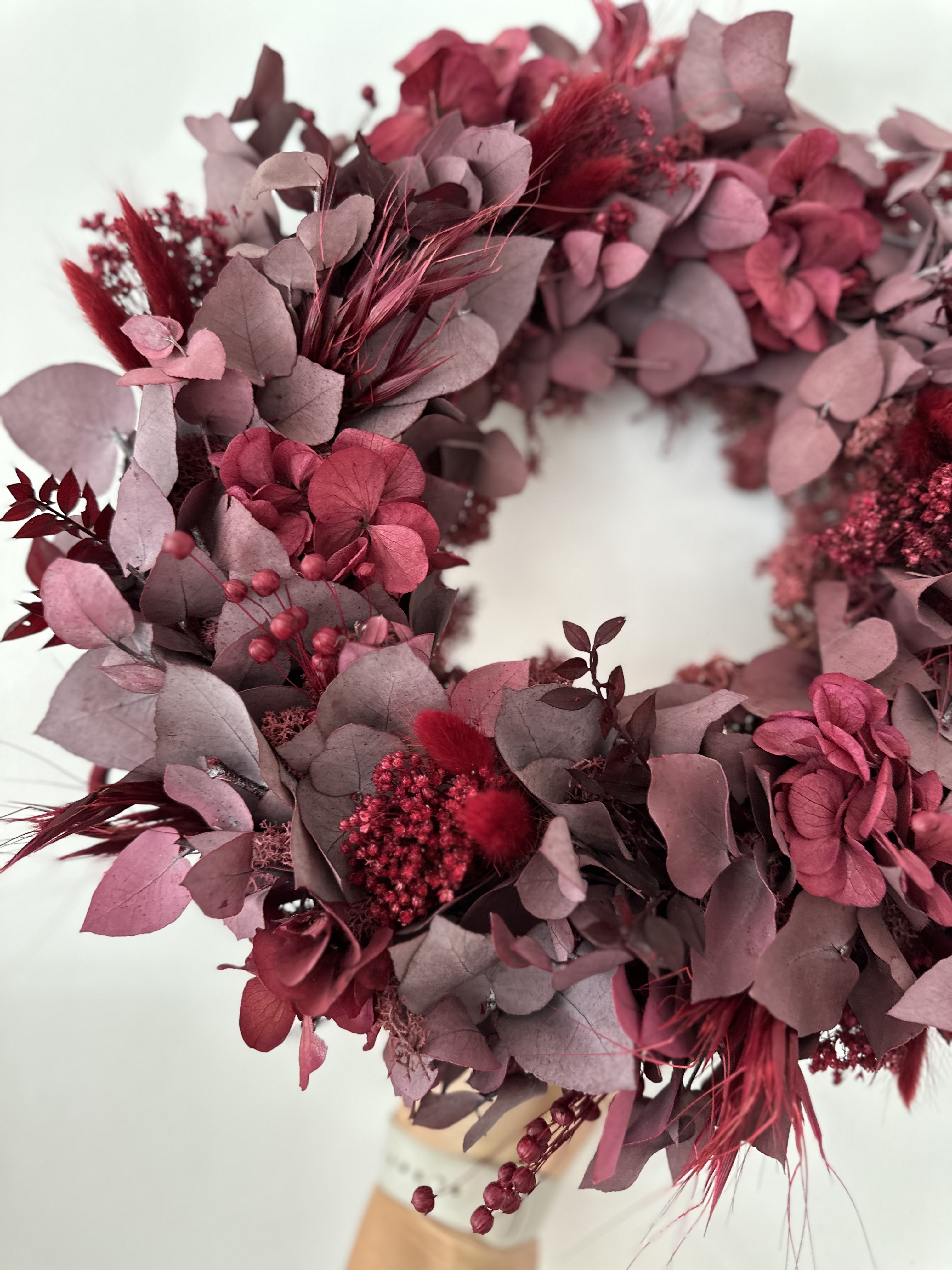 Trockenblumenkranz ca.35cm Bordeaux 