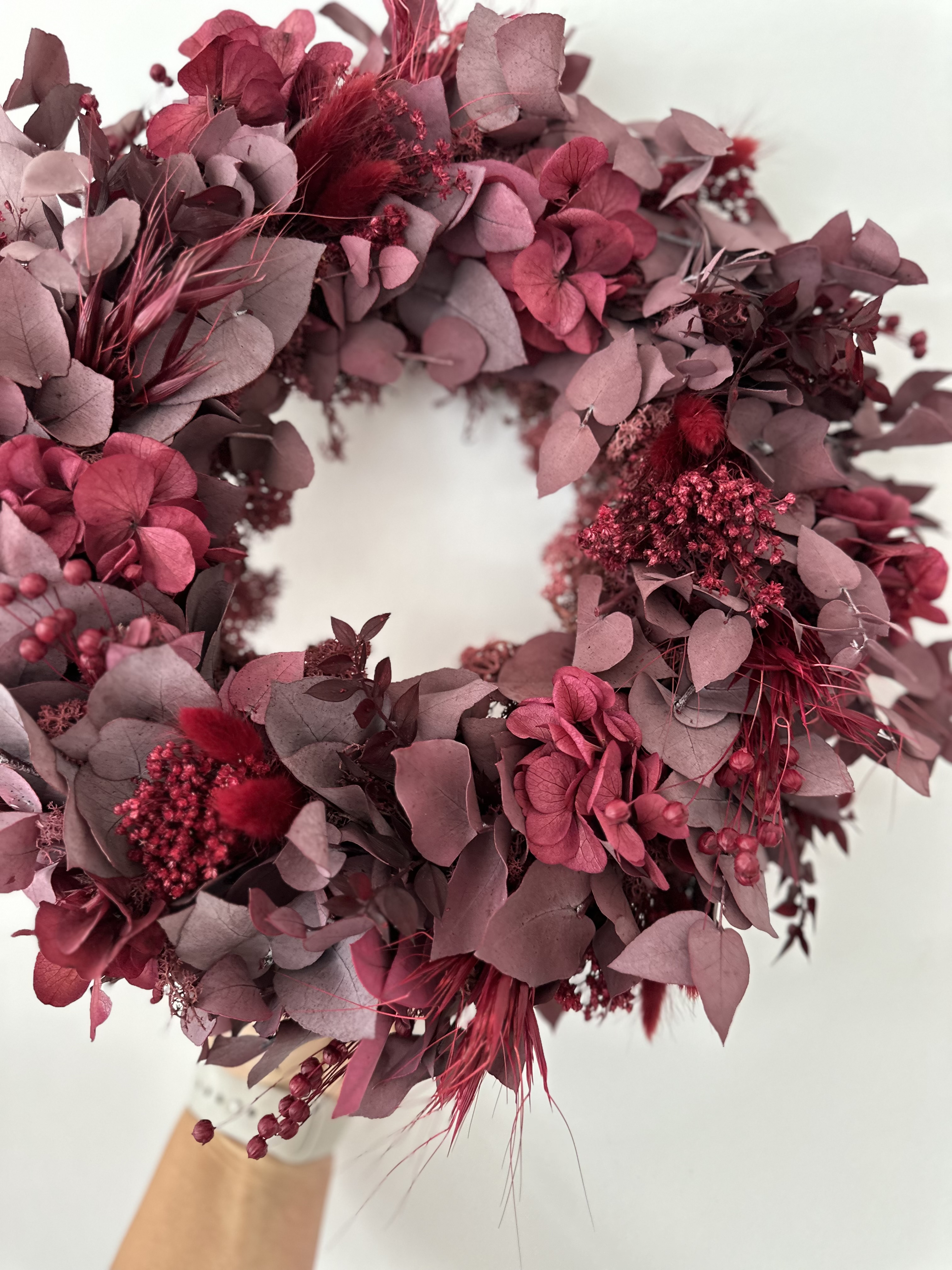 Trockenblumenkranz ca.35cm Bordeaux 
