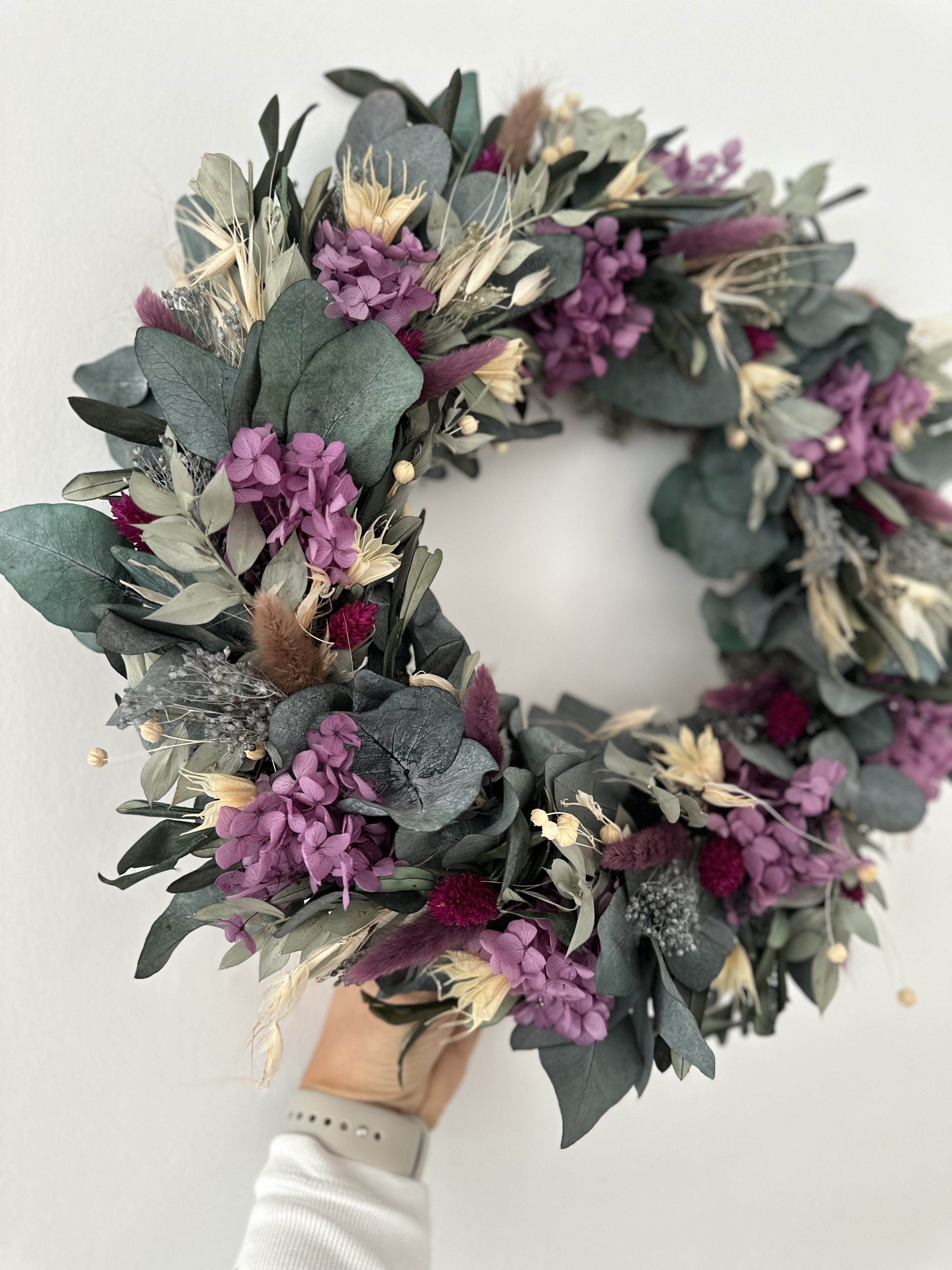 Kranz aus Trockenblumen und Islandmoos ca. 40cm