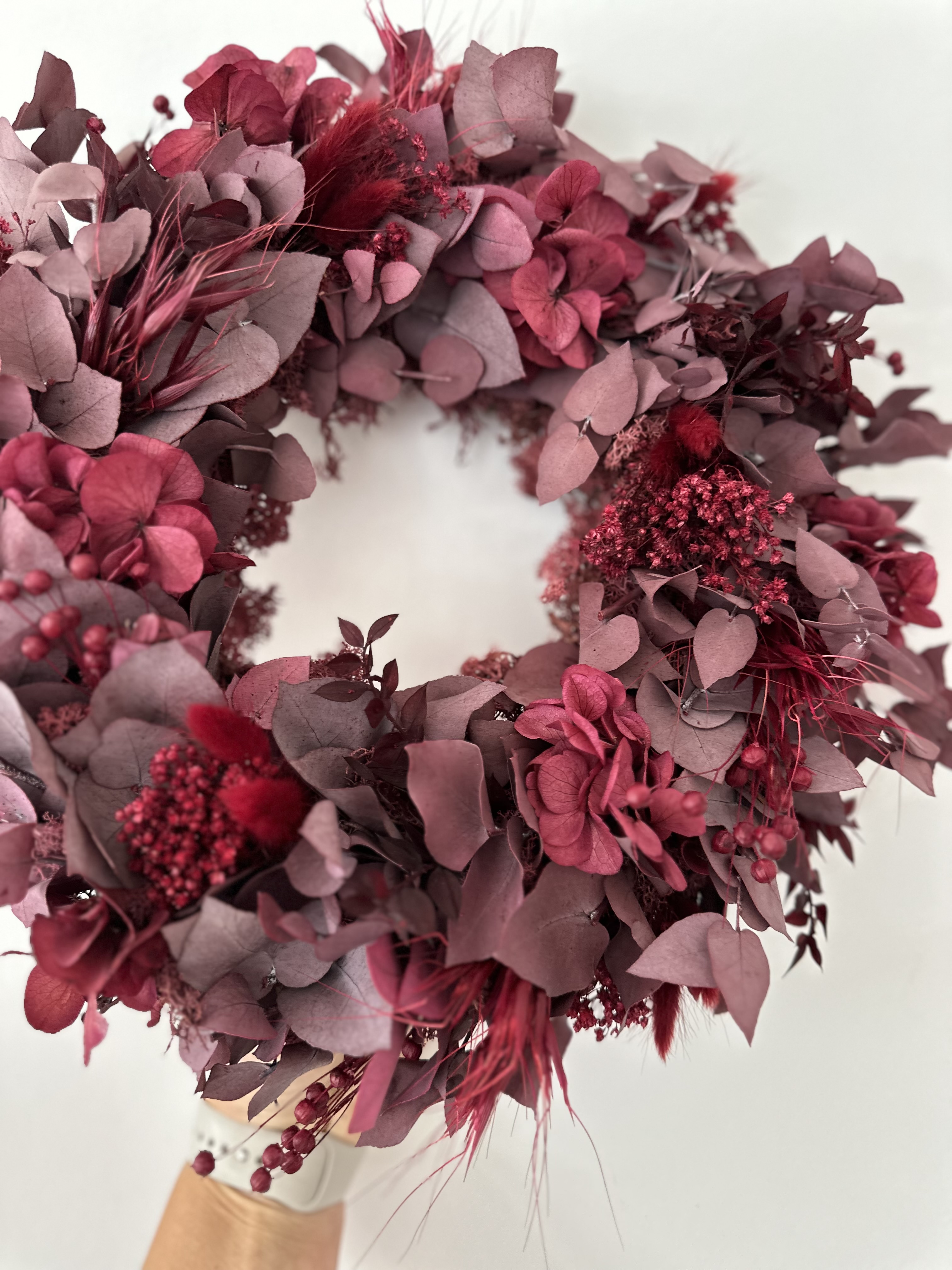 Trockenblumenkranz ca.35cm Bordeaux 