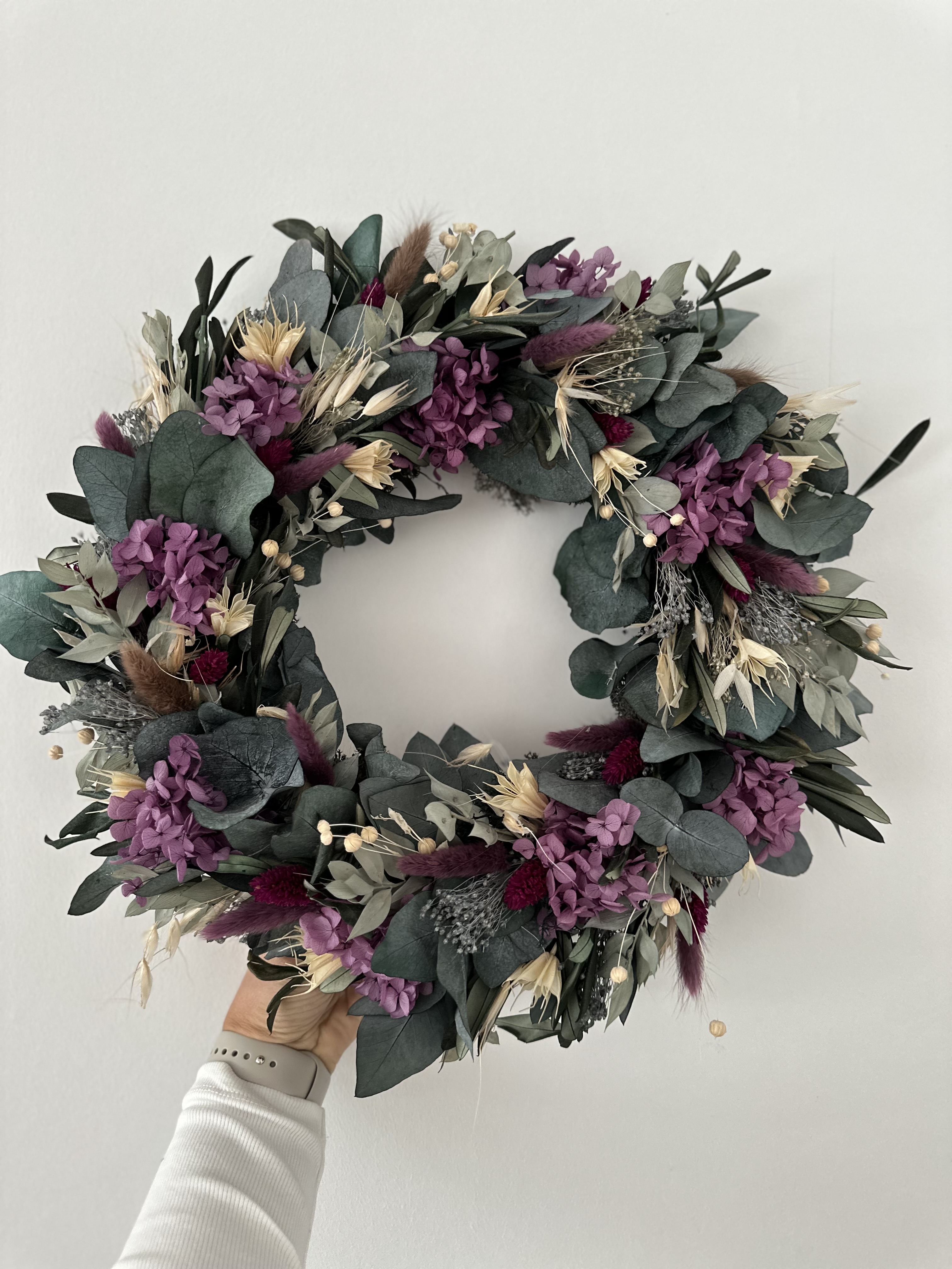 Kranz aus Trockenblumen und Islandmoos ca. 40cm