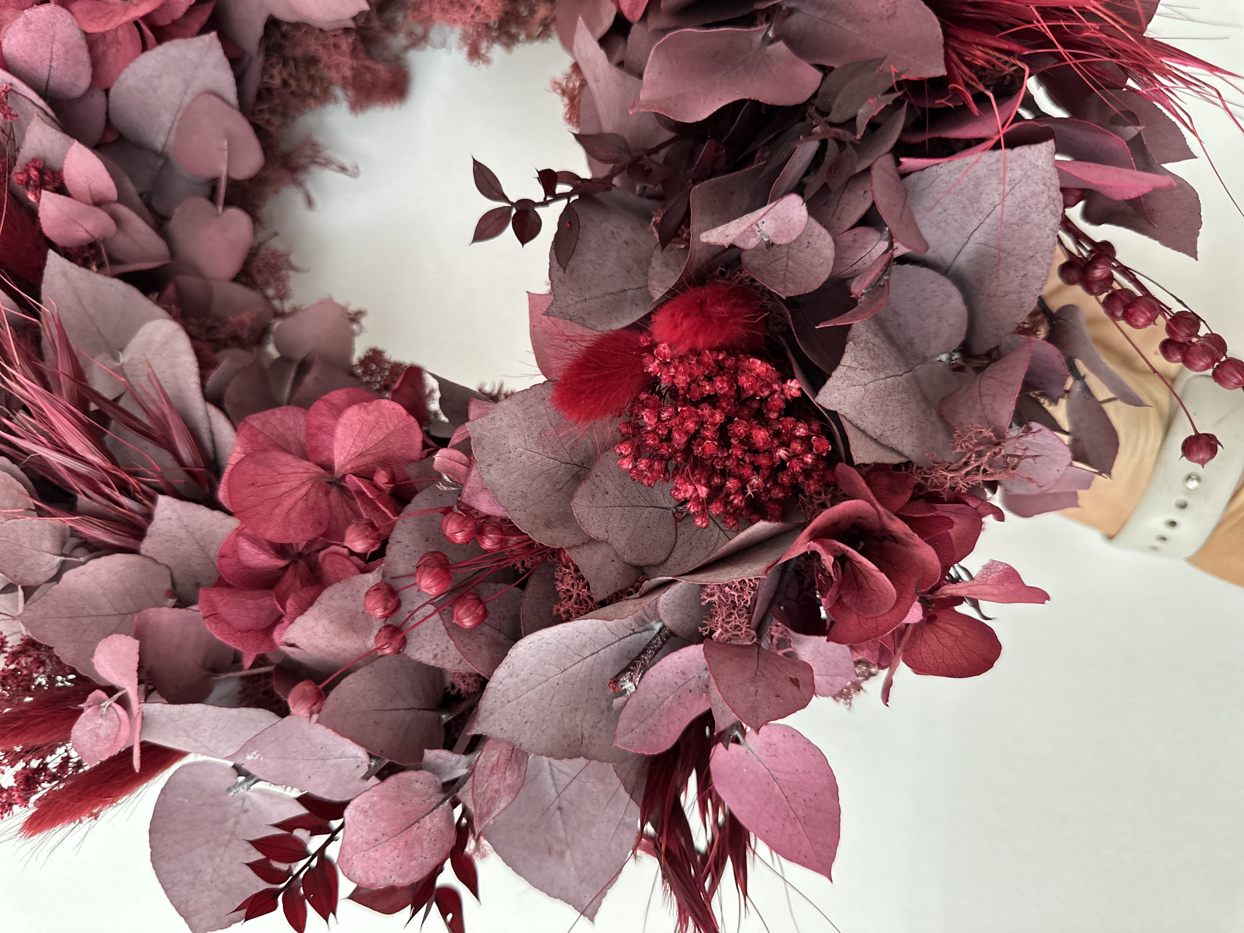 Trockenblumenkranz ca.35cm Bordeaux 