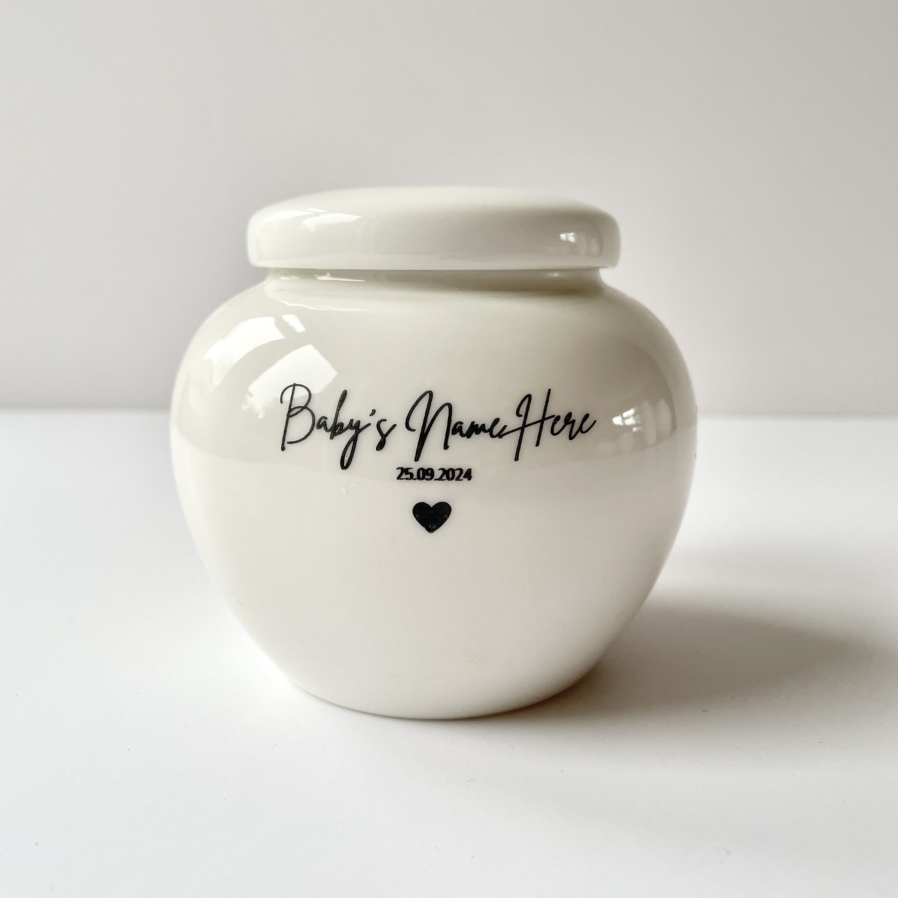 Small Bloom Urn - Personalised Ceramic Keepsake for Infant Ashes 