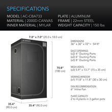 CLOUDLAB 733, Advance Grow Tent 3x3