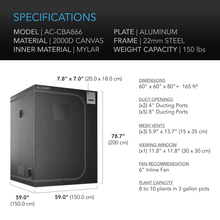 CLOUDLAB 866, Advance Grow Tent 5x5