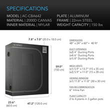 CLOUDLAB 642, Advance Grow Tent 4x2