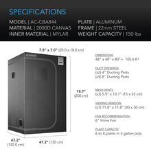 CLOUDLAB 844, Advance Grow Tent 4x4