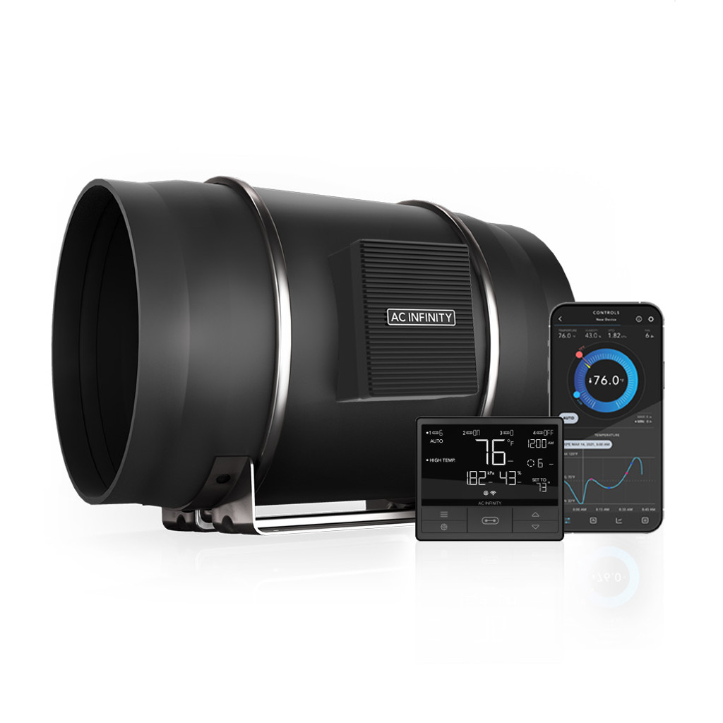 CLOUDLINE PRO T Quiet Inline Duct Fan System with Temperature Humidity VPD Controller