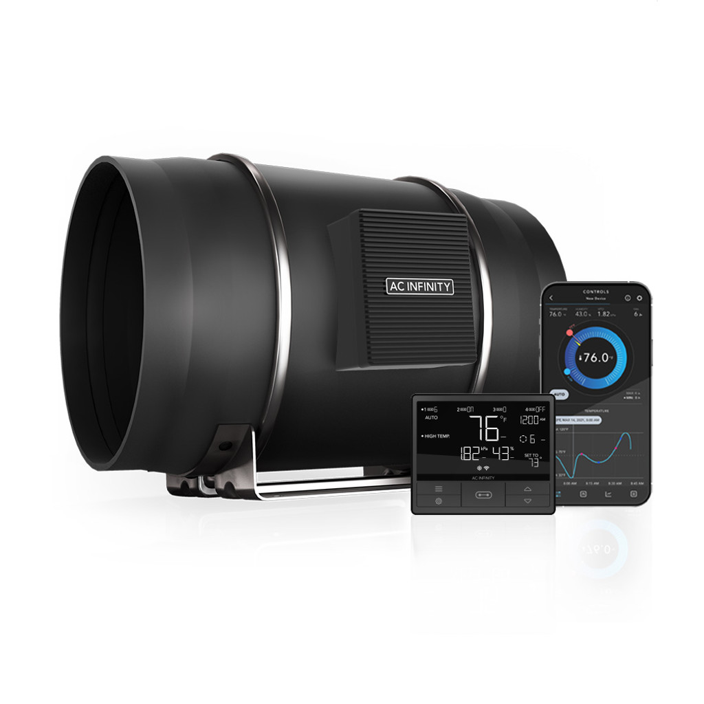 CLOUDLINE PRO T Quiet Inline Duct Fan System with Temperature Humidity VPD Controller