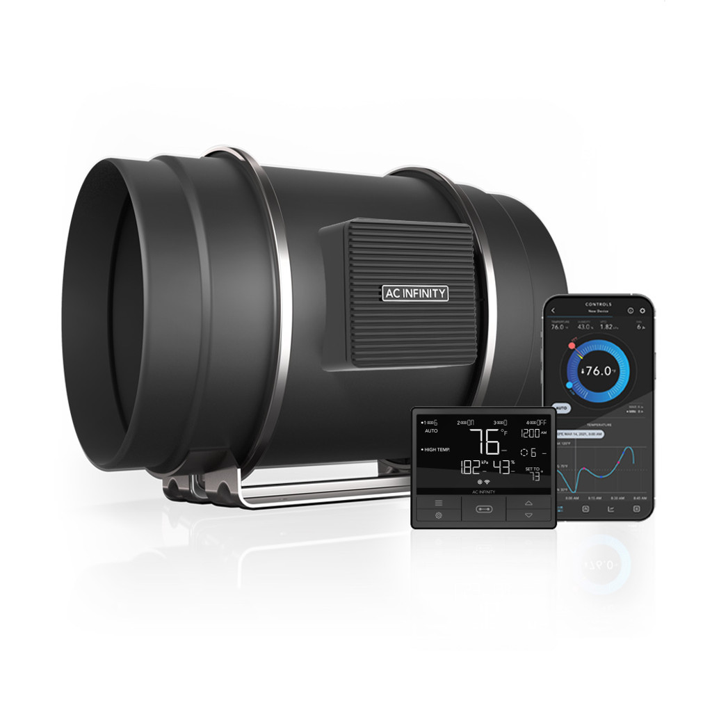CLOUDLINE PRO T Quiet Inline Duct Fan System with Temperature Humidity VPD Controller