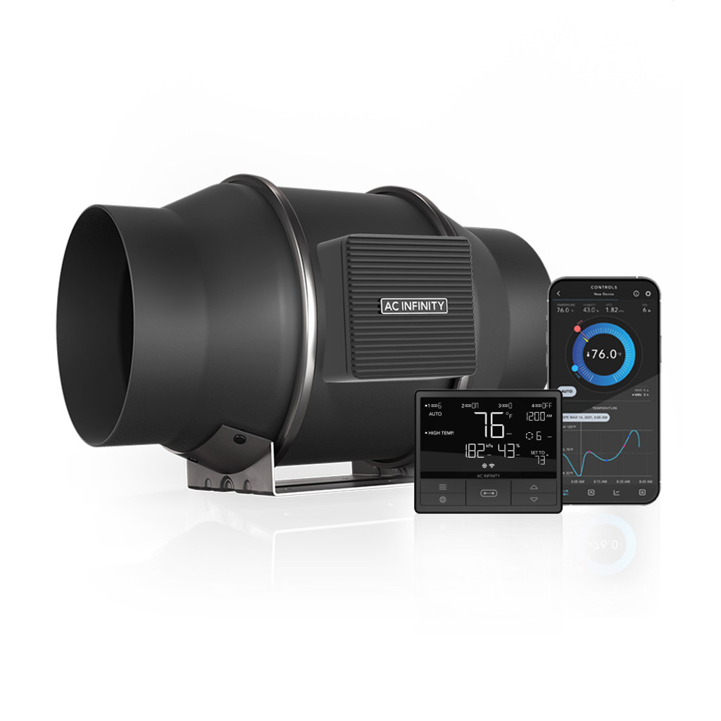 CLOUDLINE PRO T Quiet Inline Duct Fan System with Temperature Humidity VPD Controller