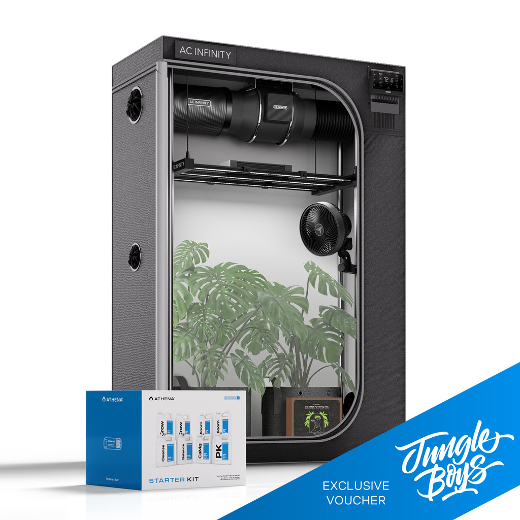Cultivator Kit, Complete 2-Plant Grow Tent System with Dynamic Learning AI Control and Athena® Blended Starter Kit. WiFi-Integrated Ventilation, Circulation, Full-Spectrum EVO Lights and Refillable Filter