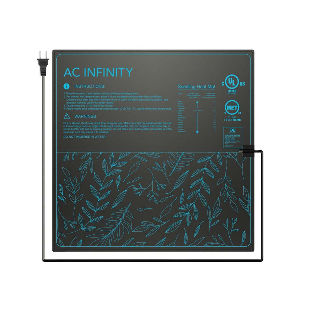 SUNCORE A5, Seedling Heat Mat, IP-67 Waterproof, 20" x 20.75"
