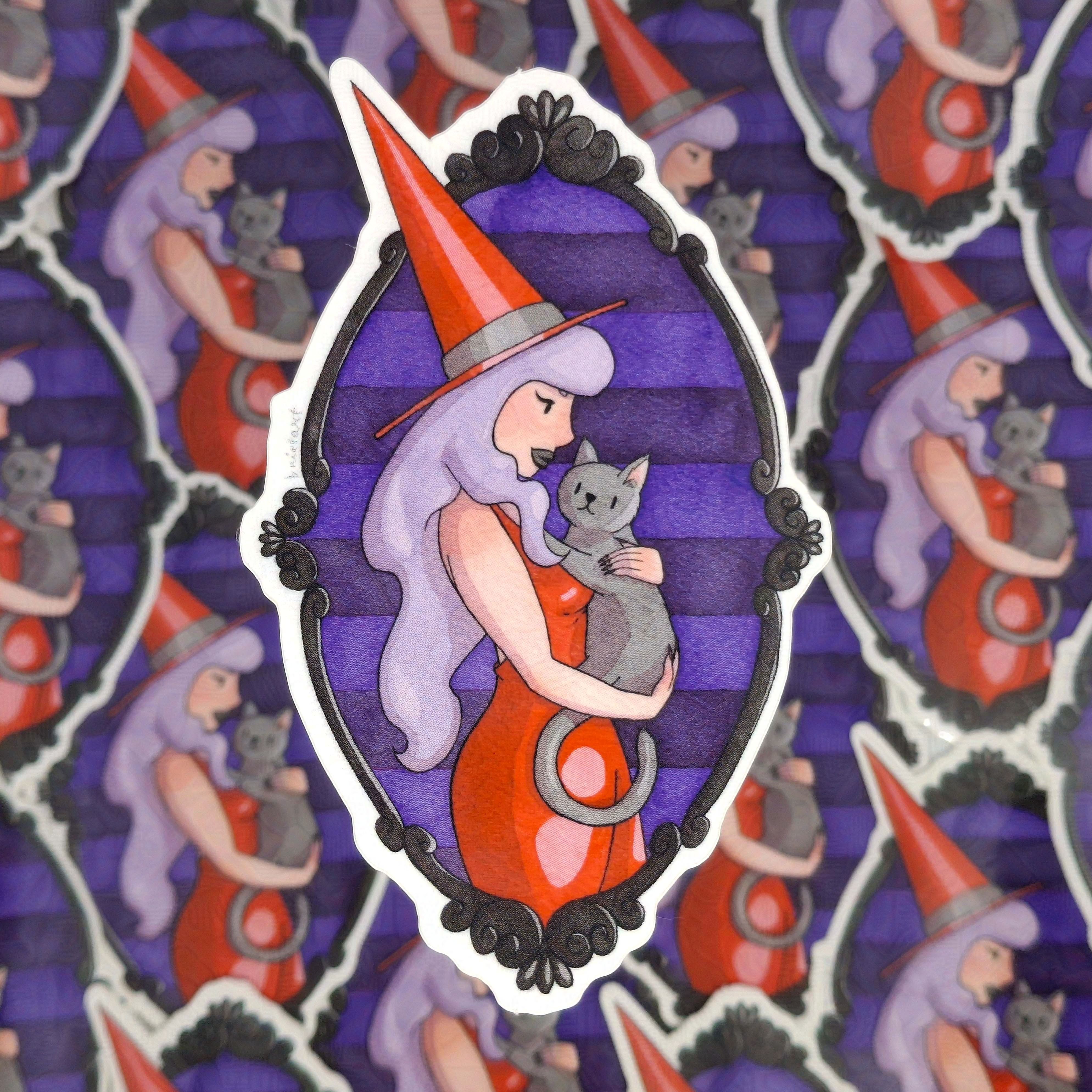 Cat witch - Vinyl sticker