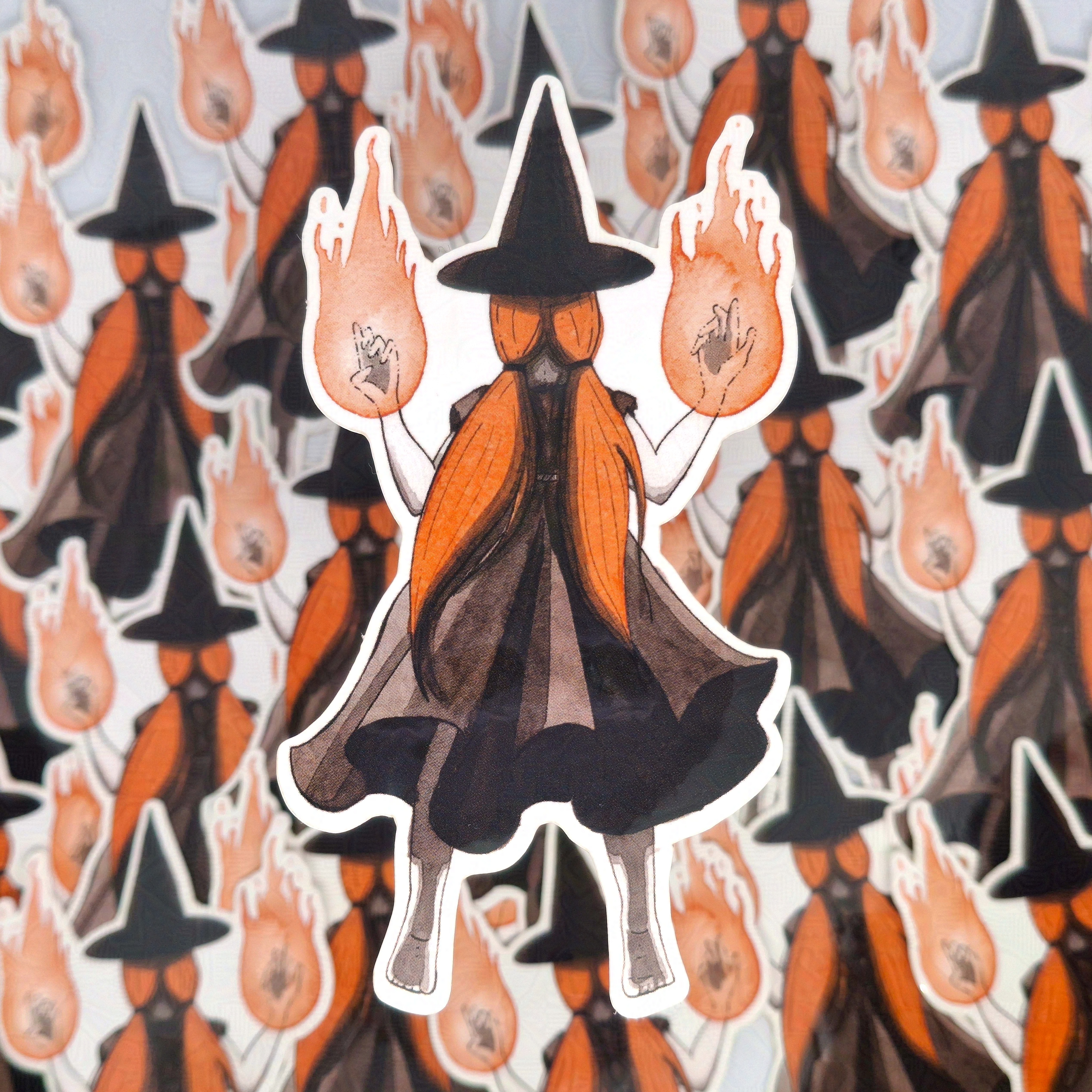 Flame witch - Vinyl sticker