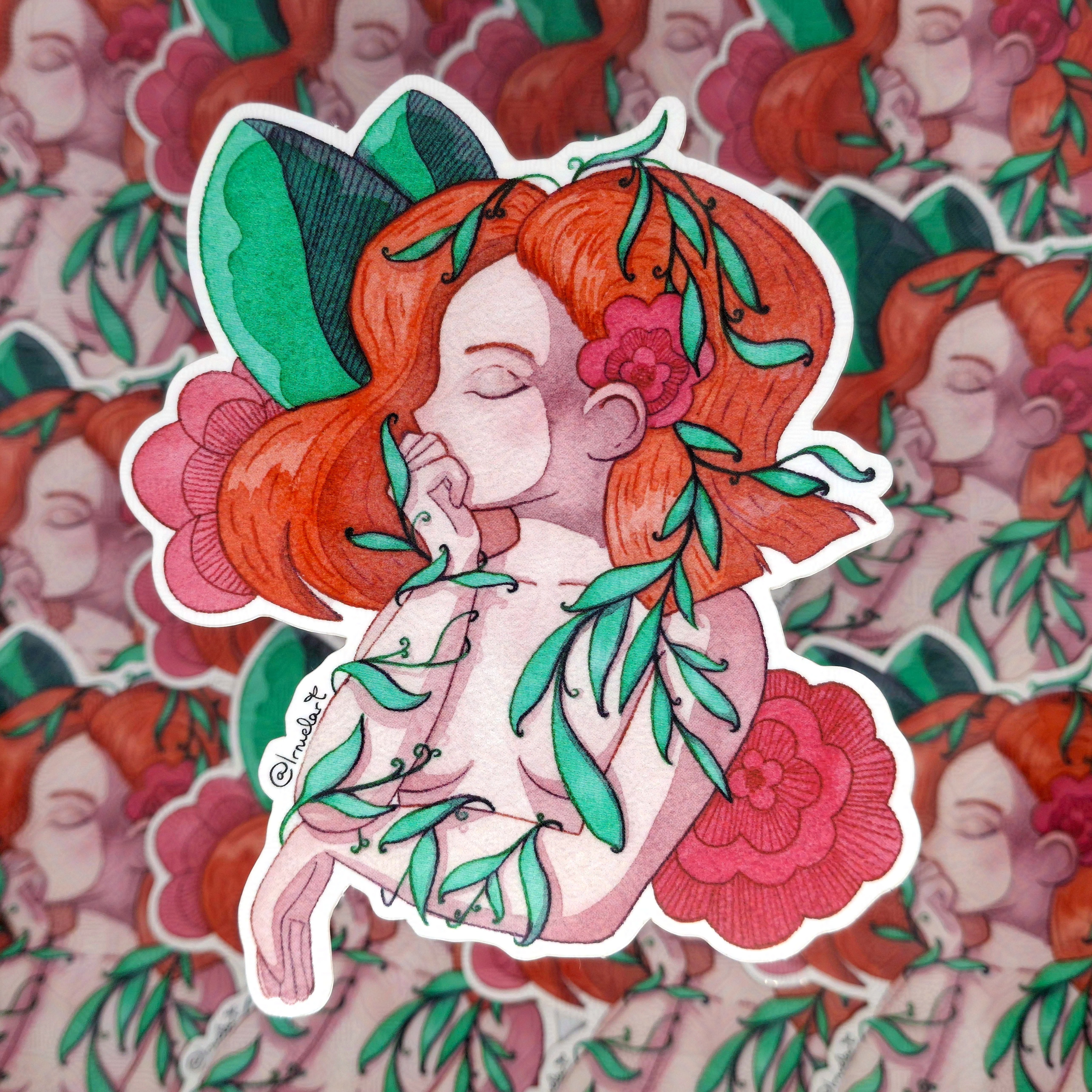 Ninfa pelirroja - Vinyl sticker