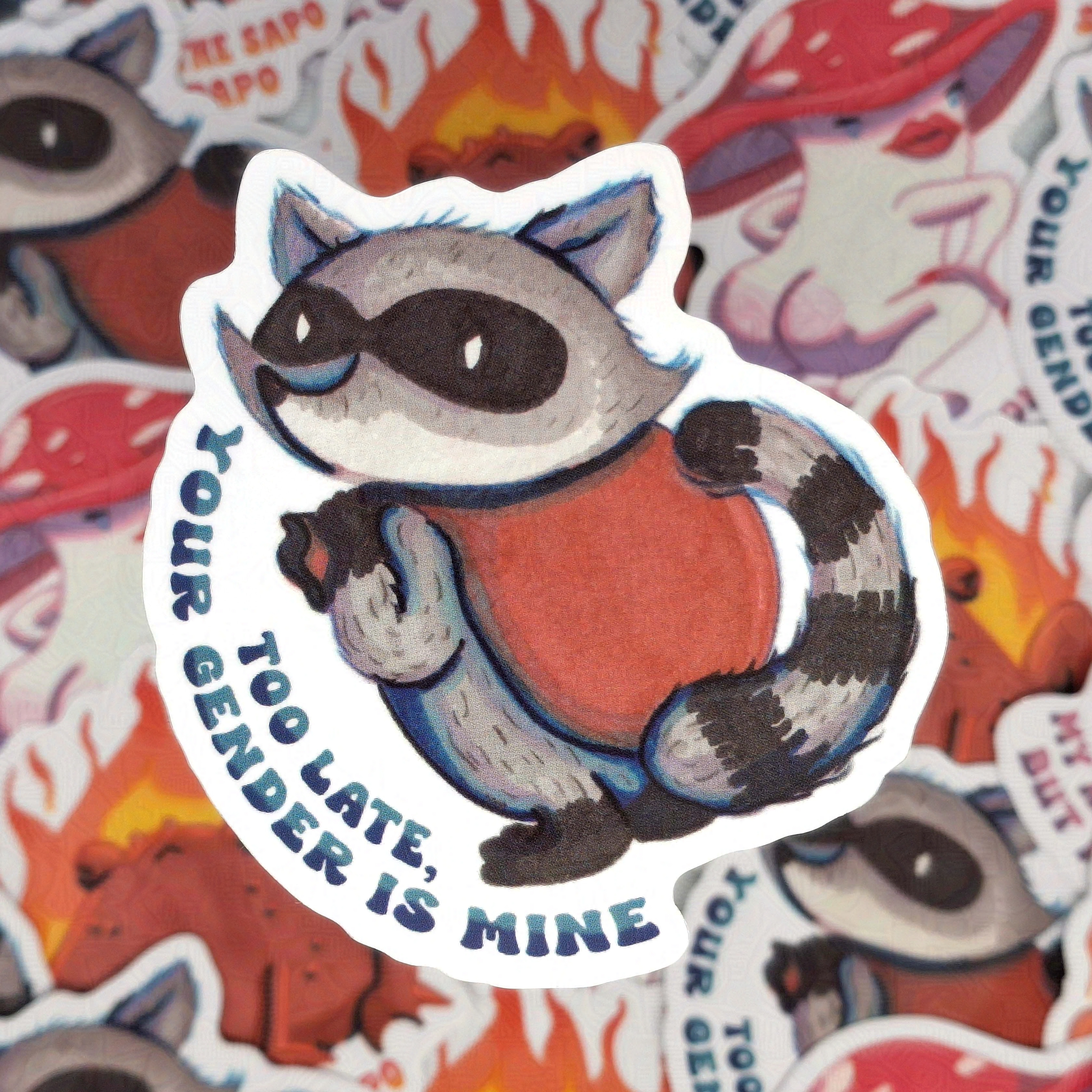 Geder Racoon - Vinyl sticker