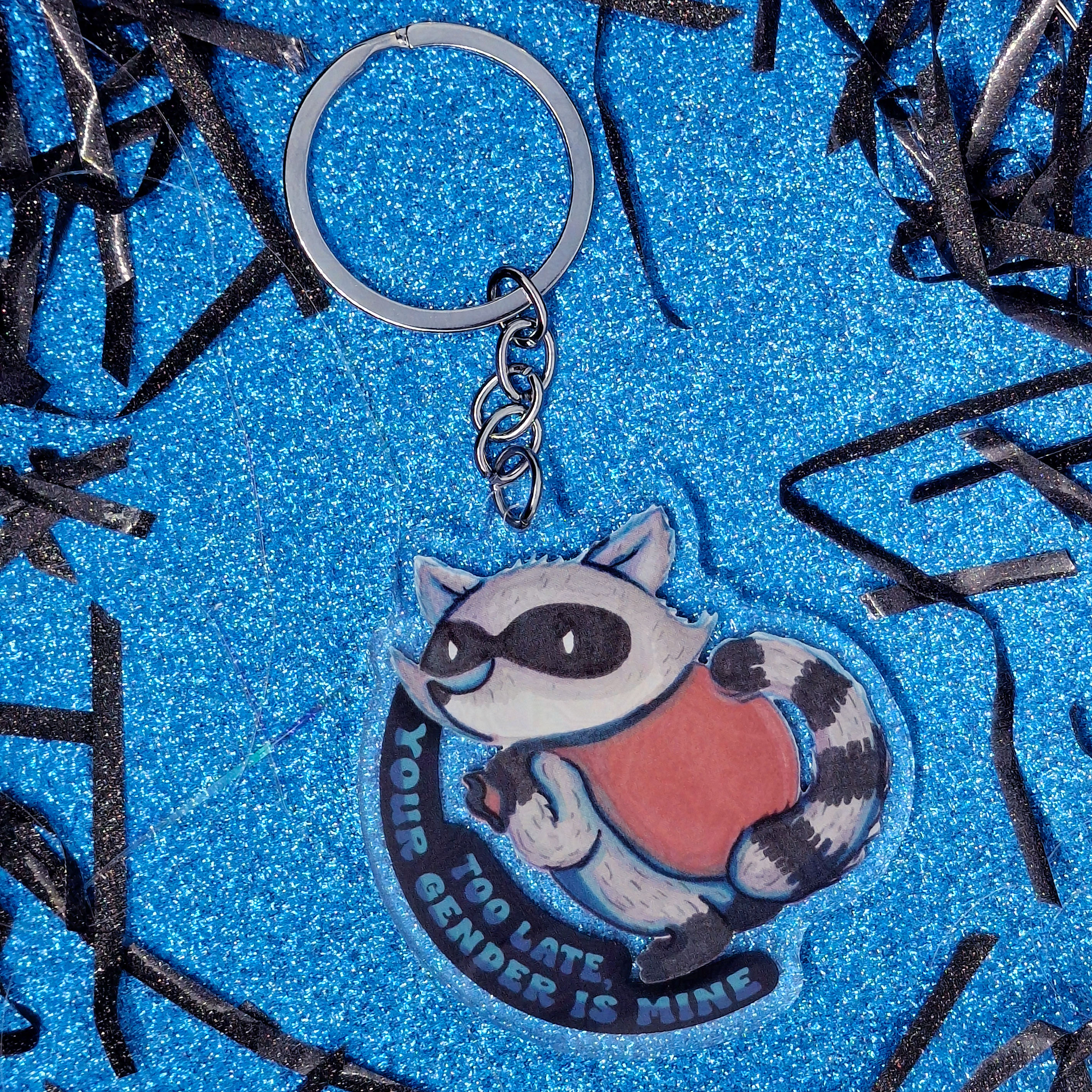 Gender Racoon - Keychain