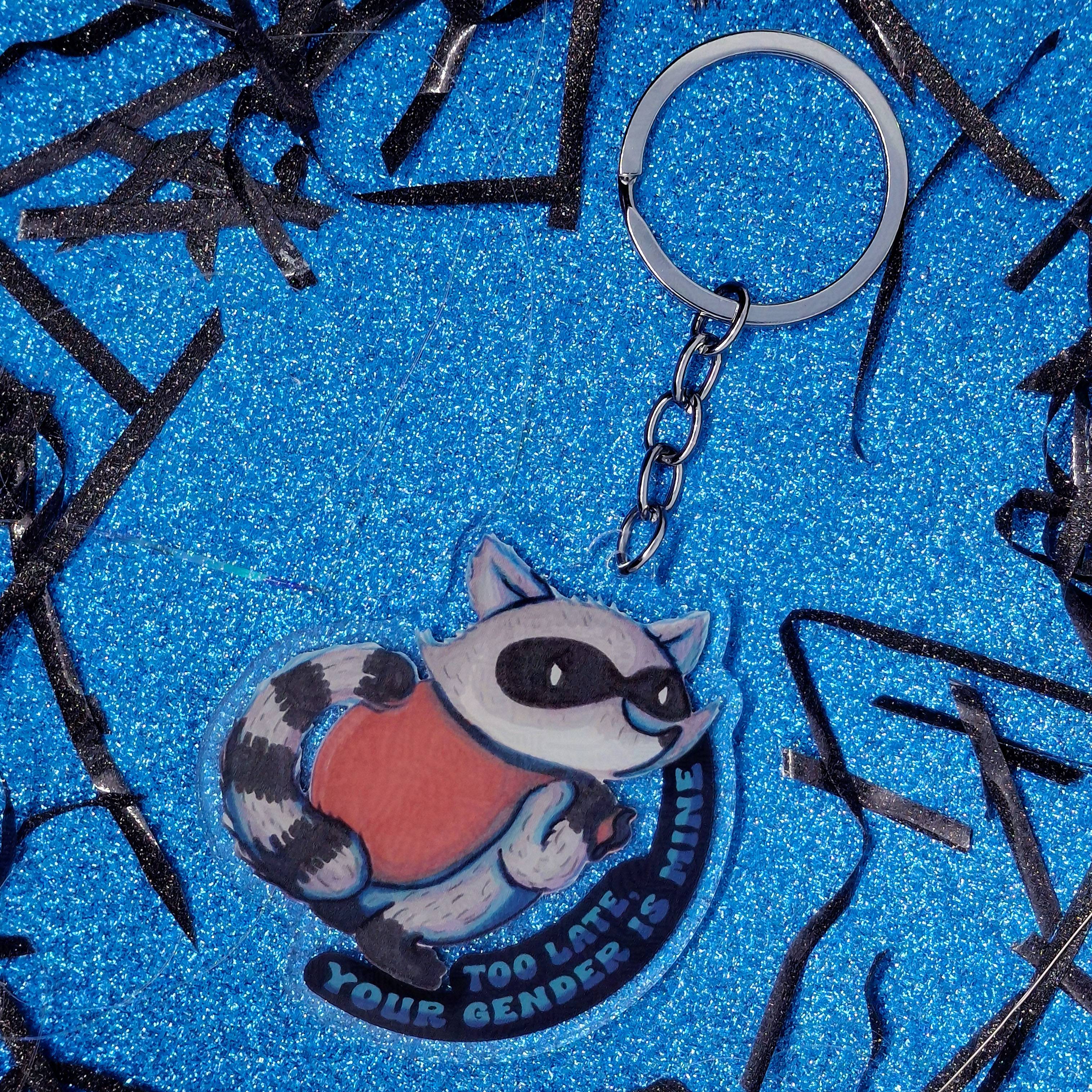 Gender Racoon - Keychain