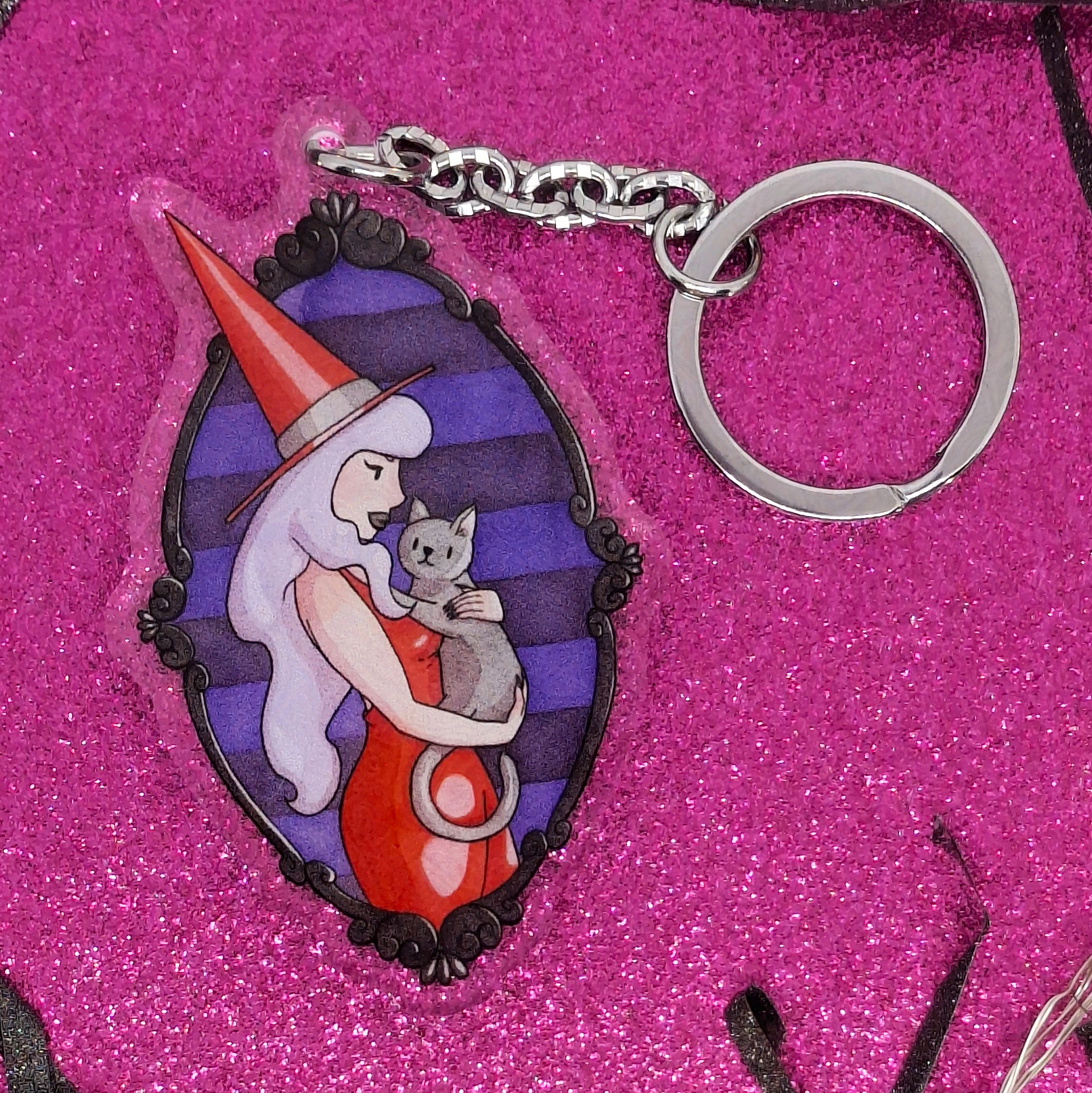 Cat witch - Keychain