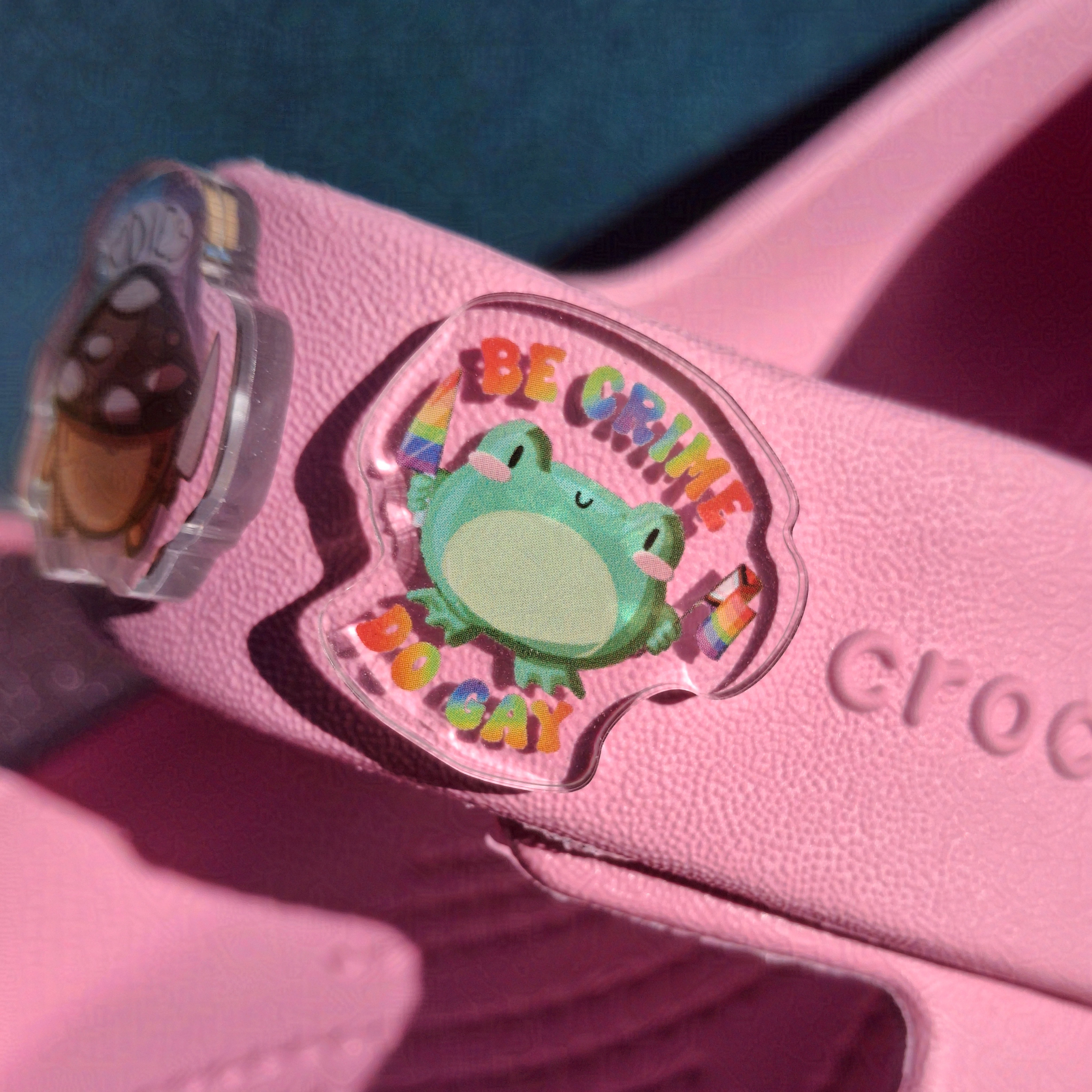 Be crime do gay - Acrylic Croc Charm