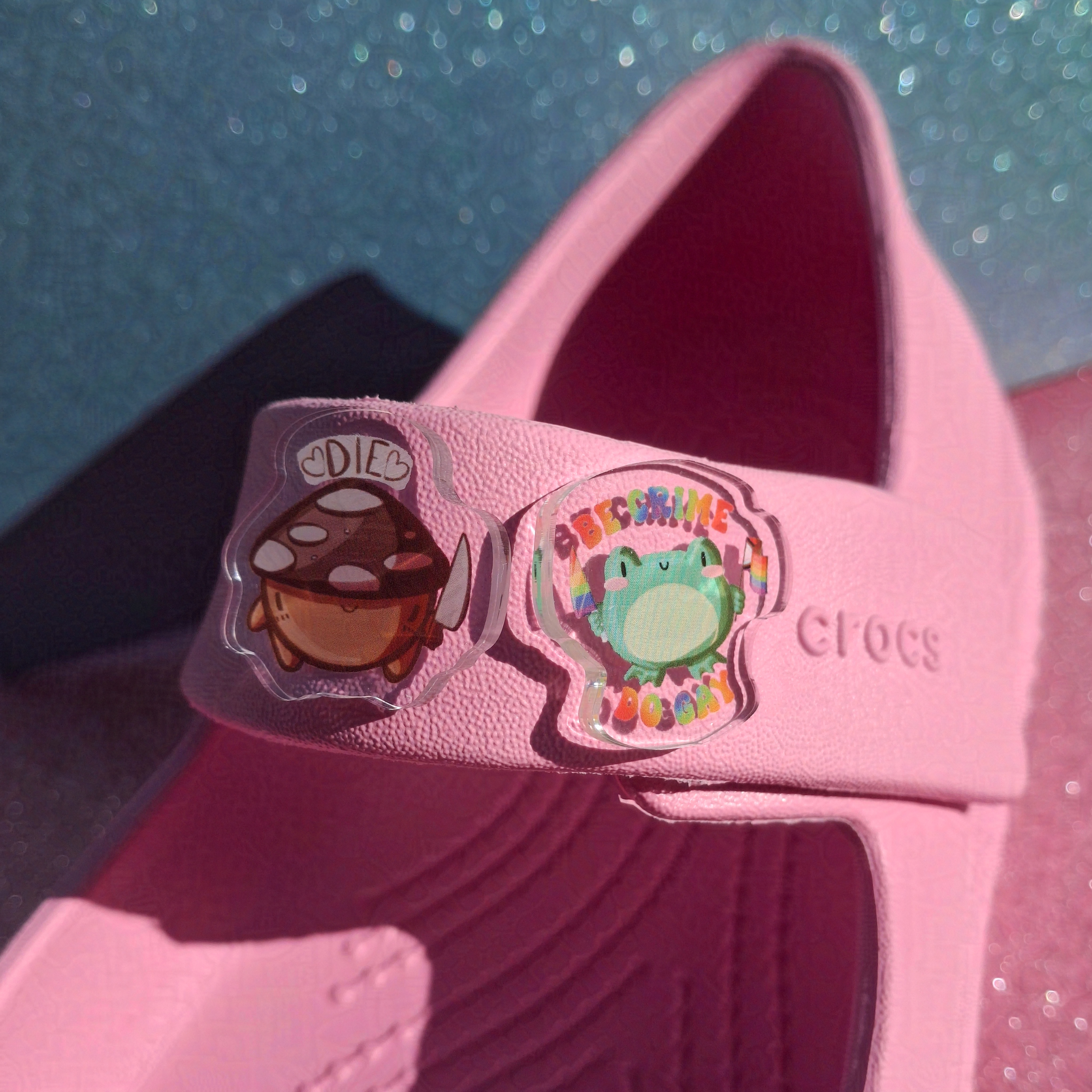 Be crime do gay - Acrylic Croc Charm