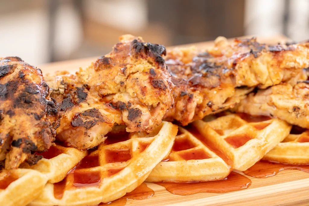 MC's Grilled Rosemary Lemon Chicken & Waffle