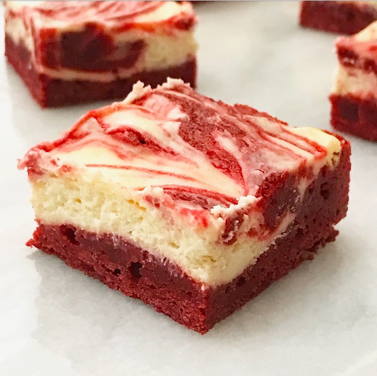 Red Velvet White Chocolate Chip Cheesecake