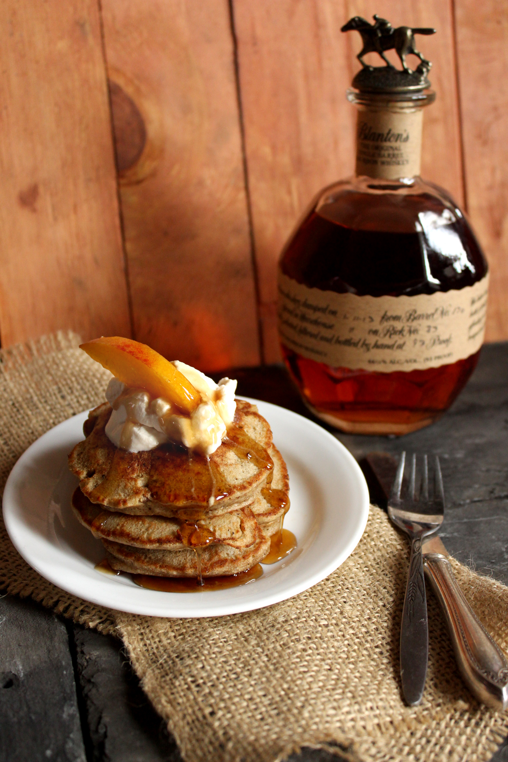 Bourbon Peach Pancakes (In Season)