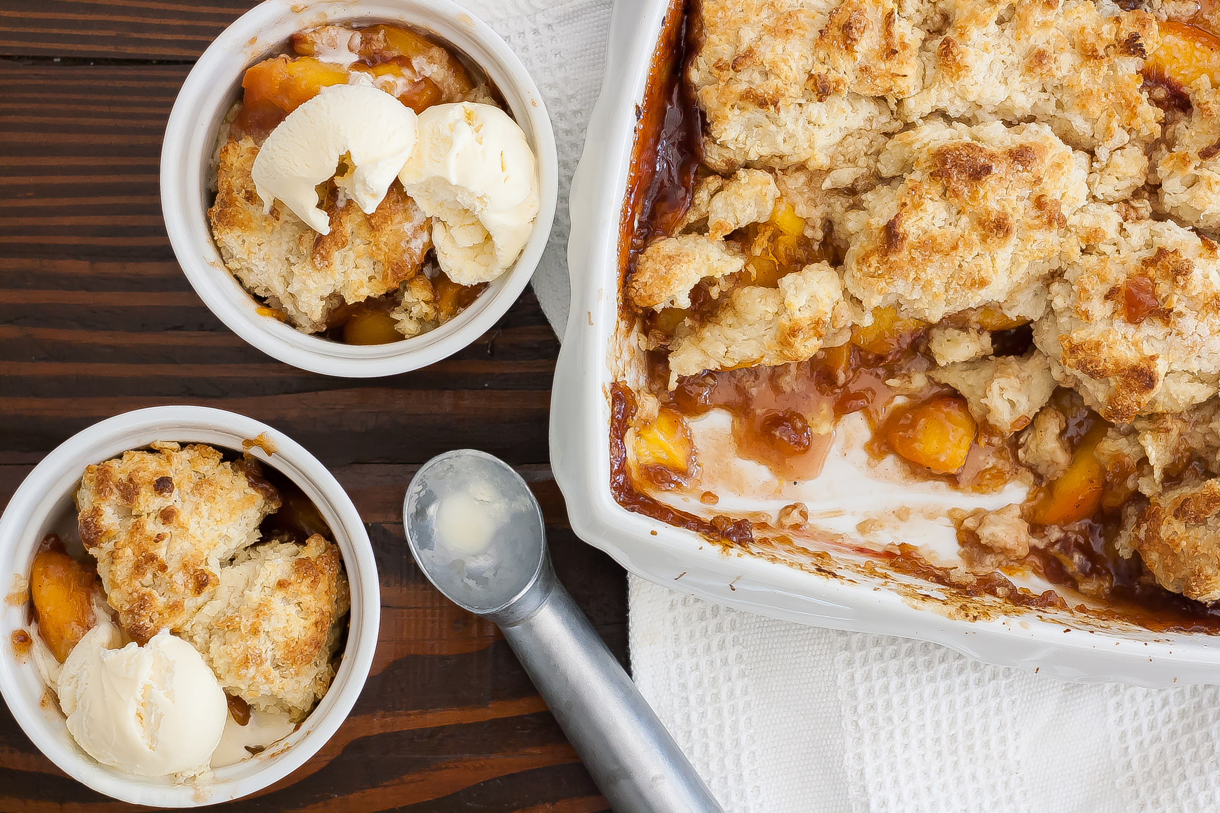 Drunken Peach Cobbler (In season)