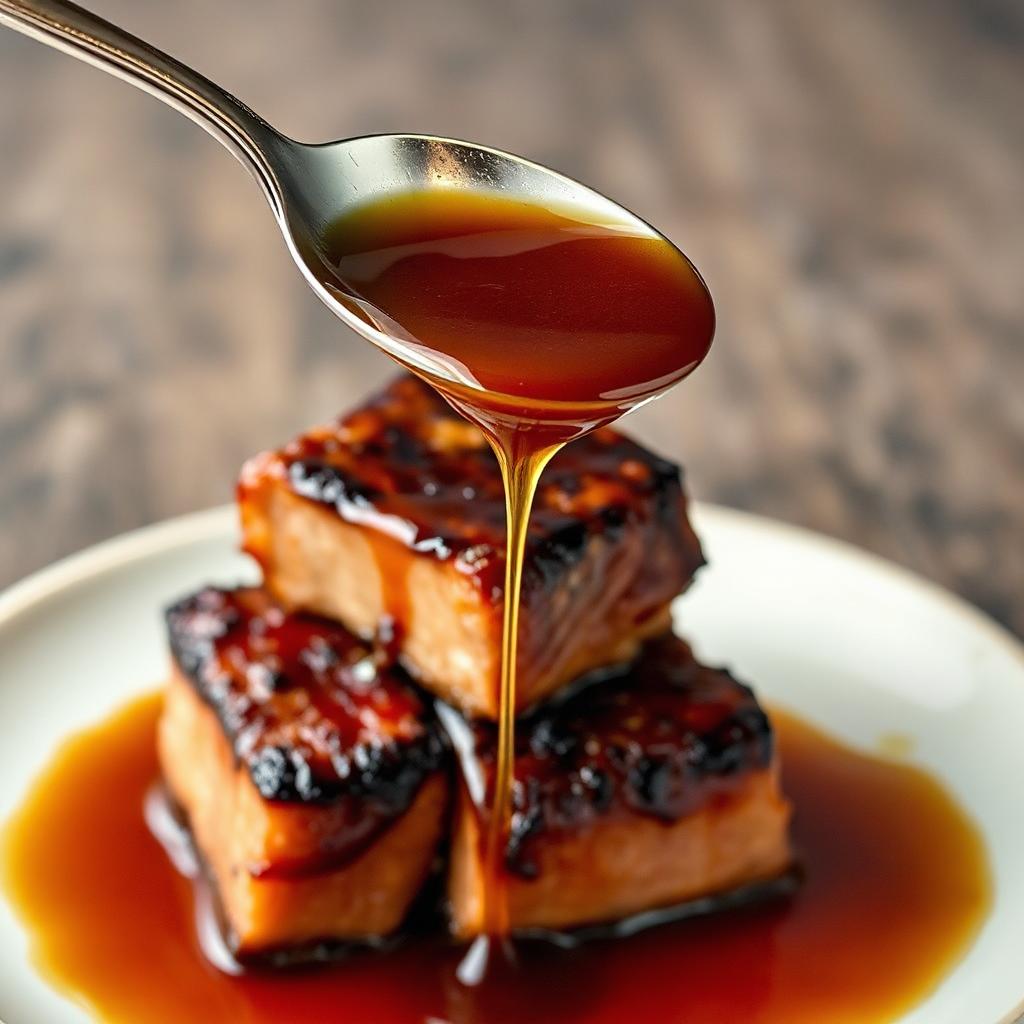 Peach Glazed Pork Belly Bites!
