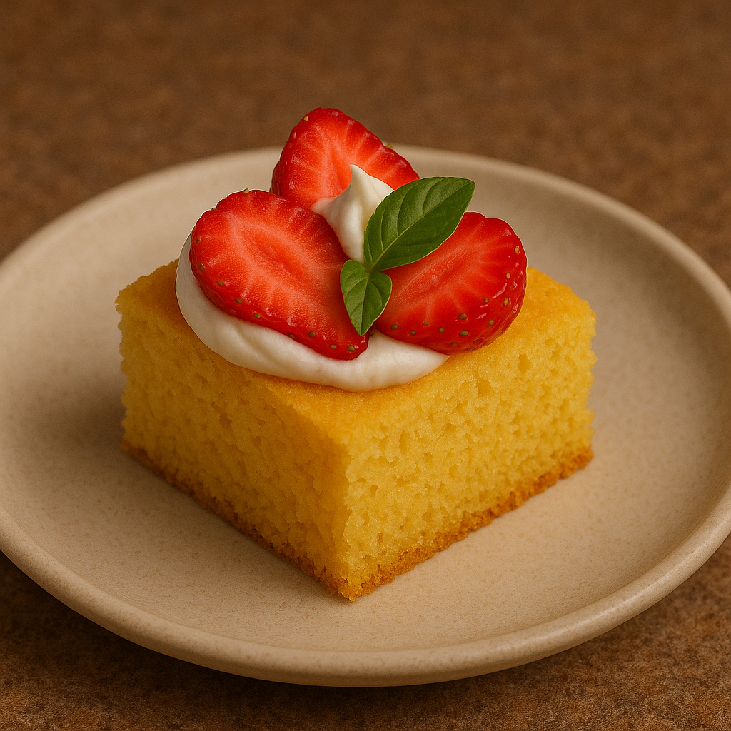 Strawberry Lemon Basil Cake