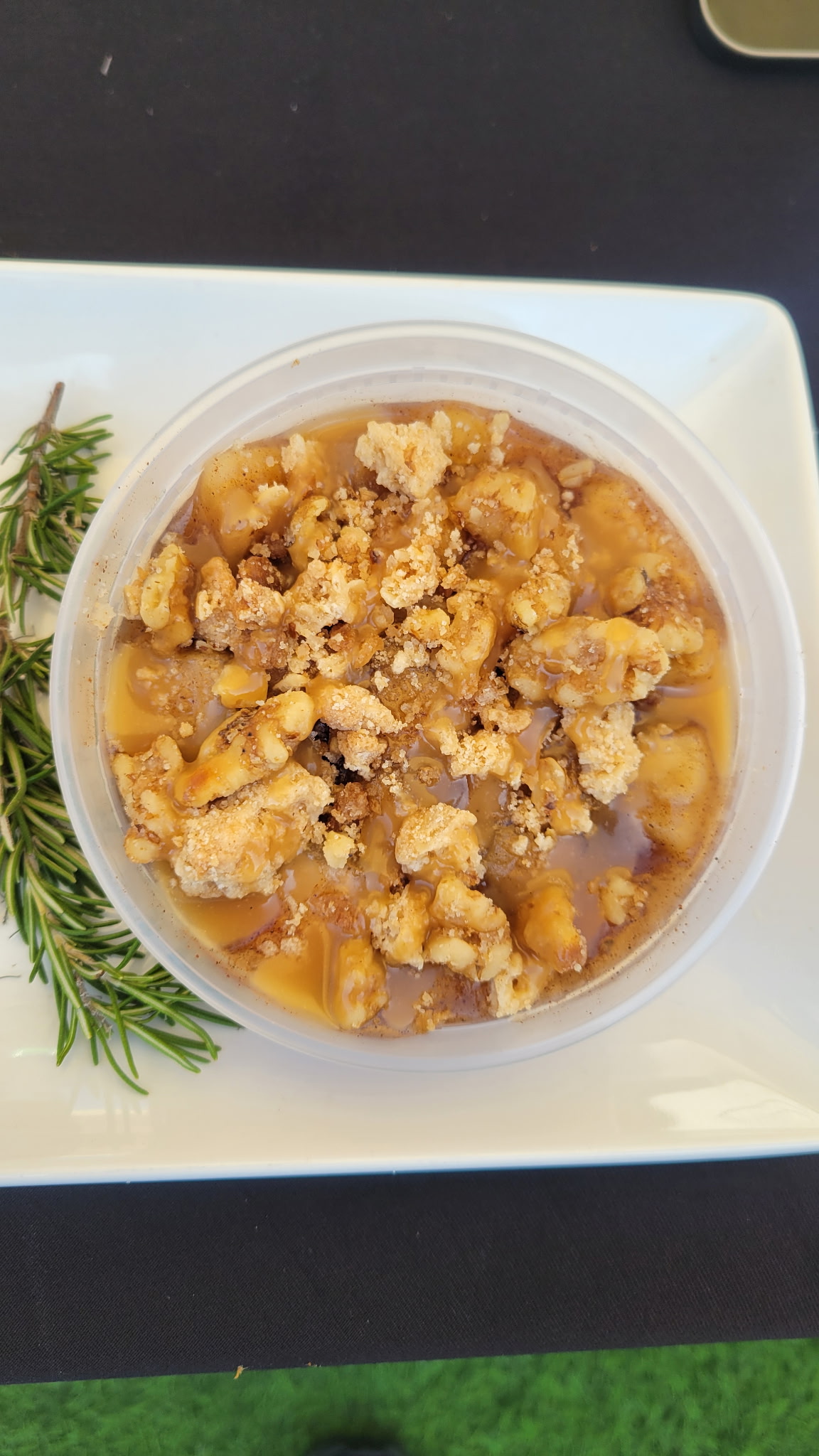 Apple Walnut Caramel Cobbler