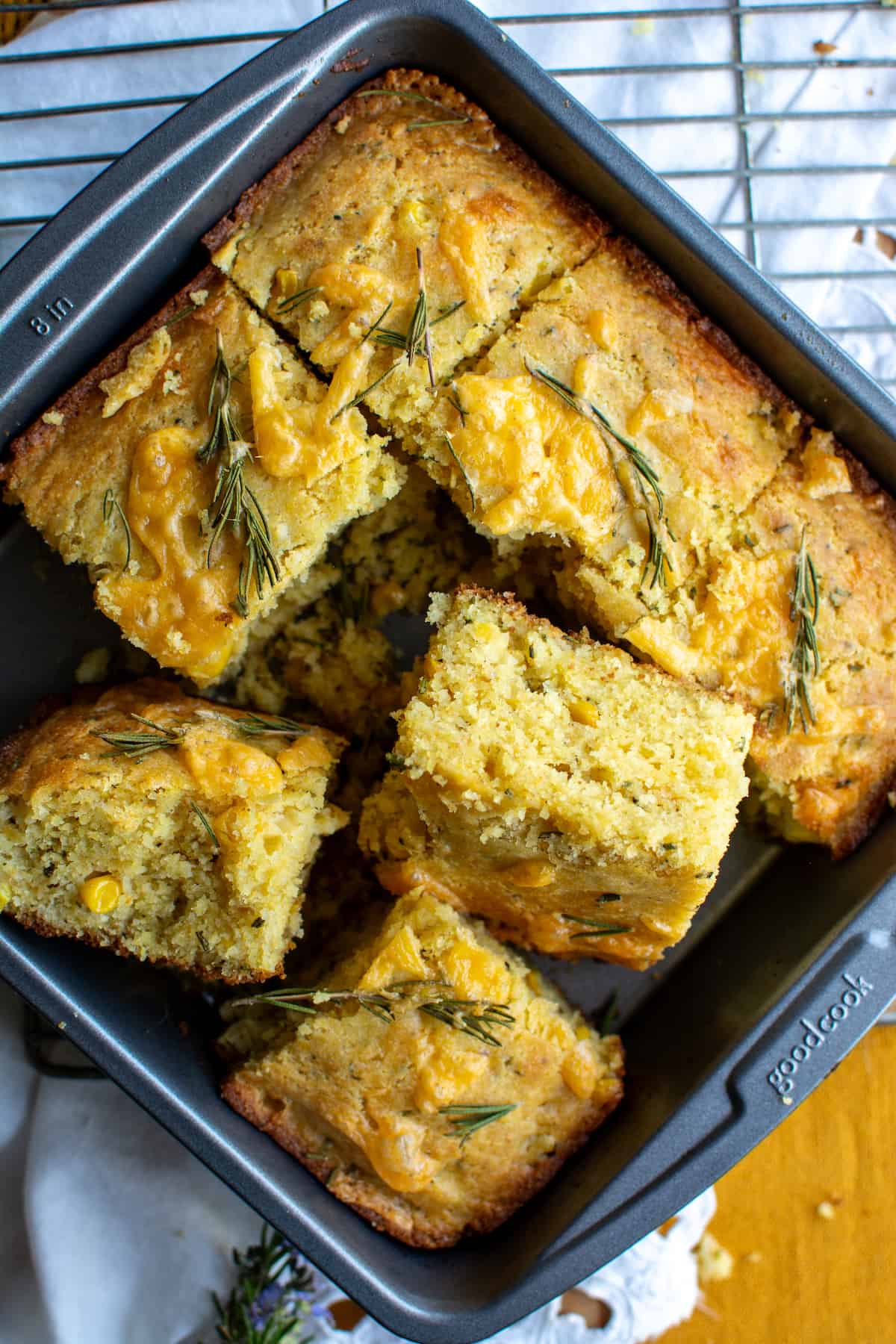 Rosemary Cornbread (One 7 x 7 inch pan)