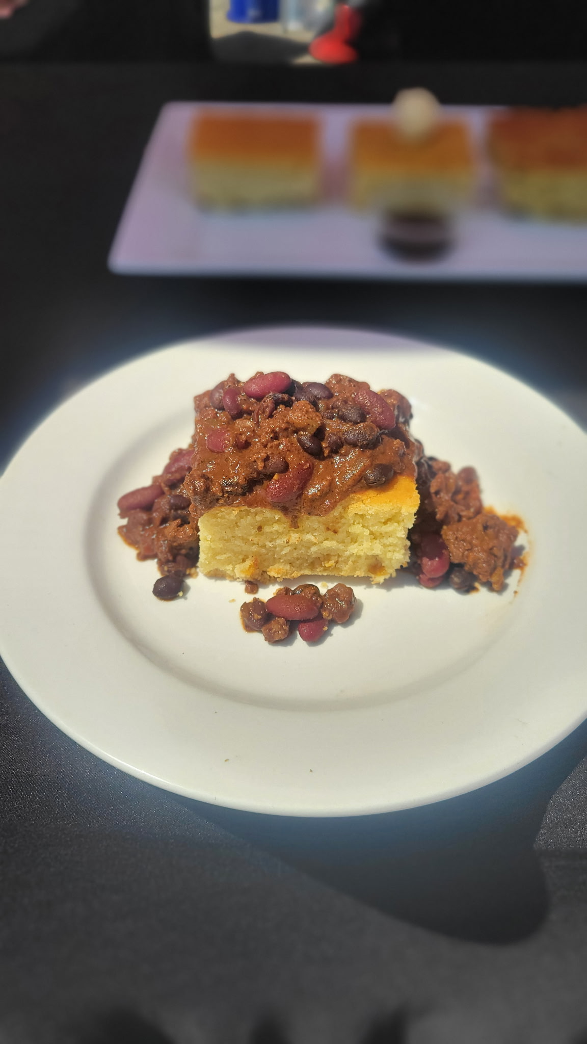 MC's TDF Chili Smothered Cornbread