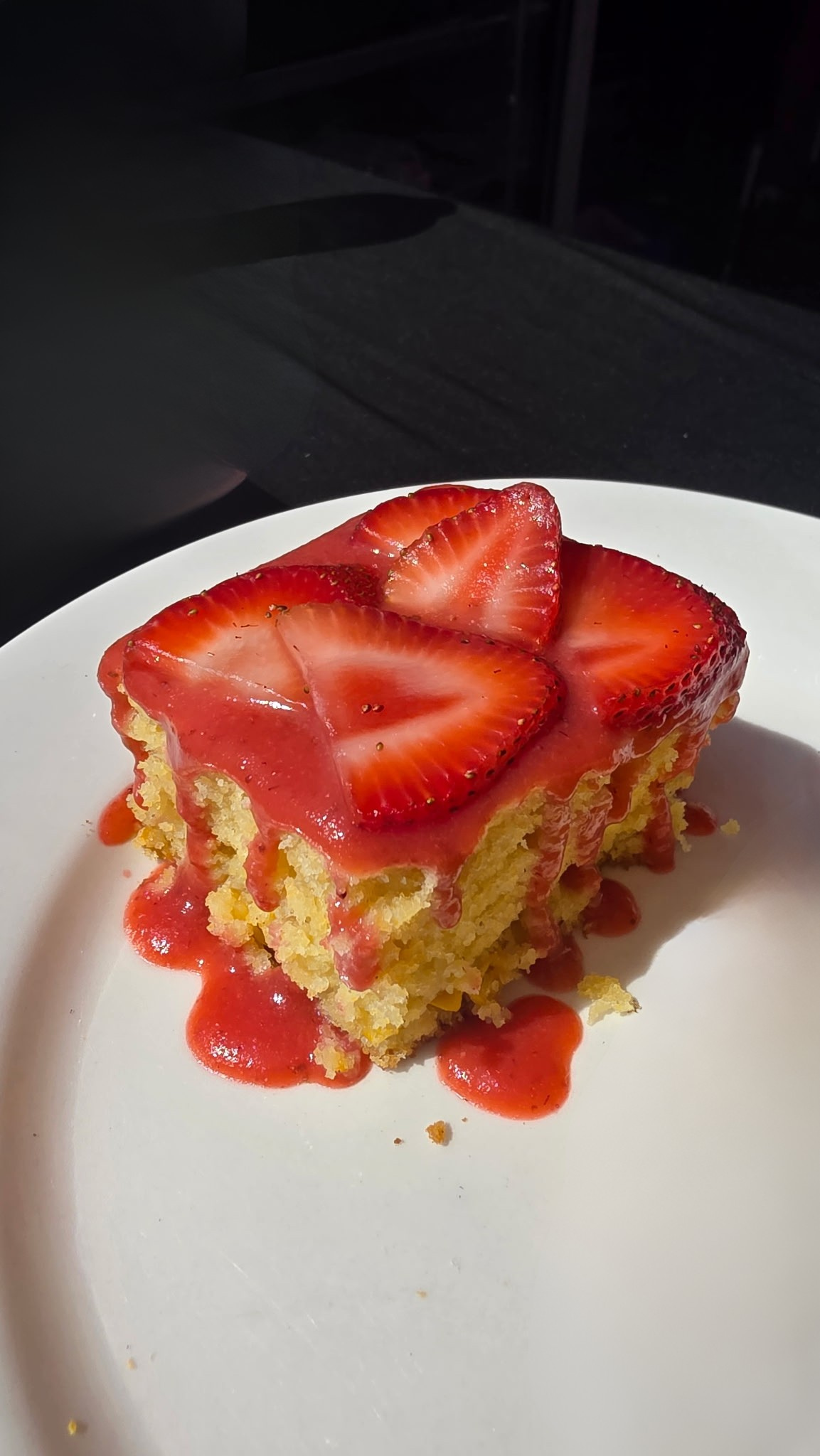 Strawberry & Cream Dessert Cornbread