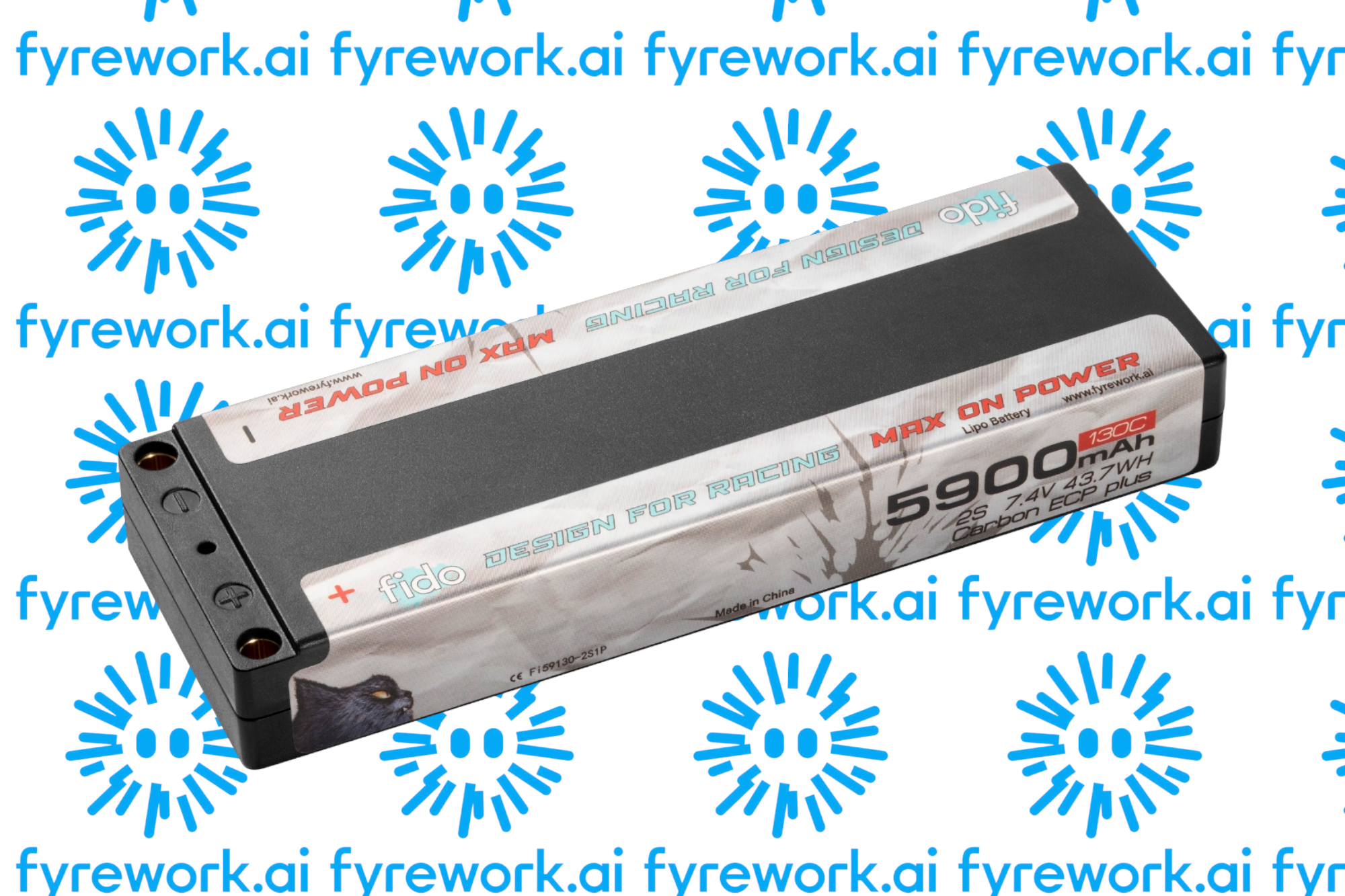 FIDO 5900MAH 7.4V 2S 130C STICK LIPO ULTRA LCG