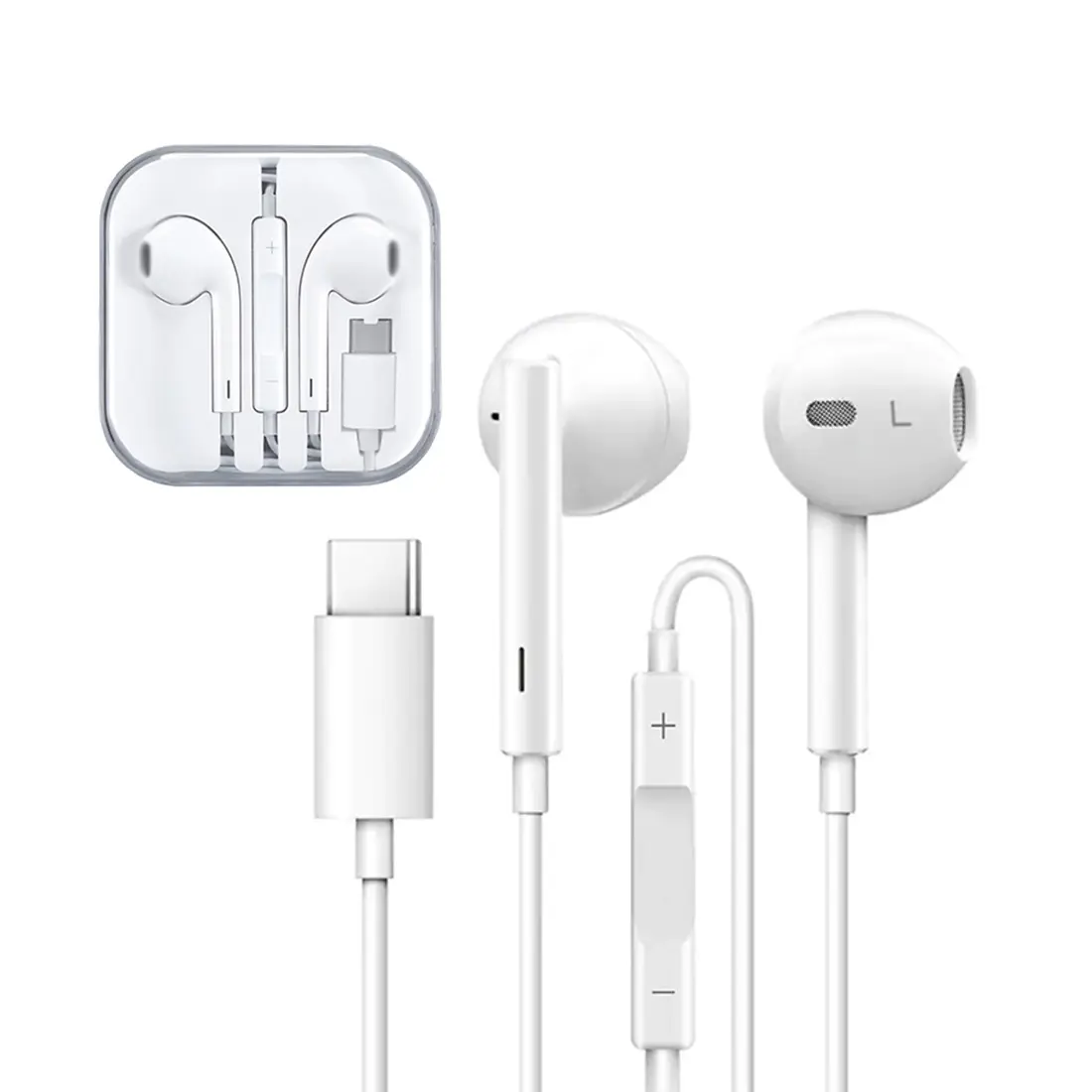 All Phones / Tablets Earphones Type-C – White