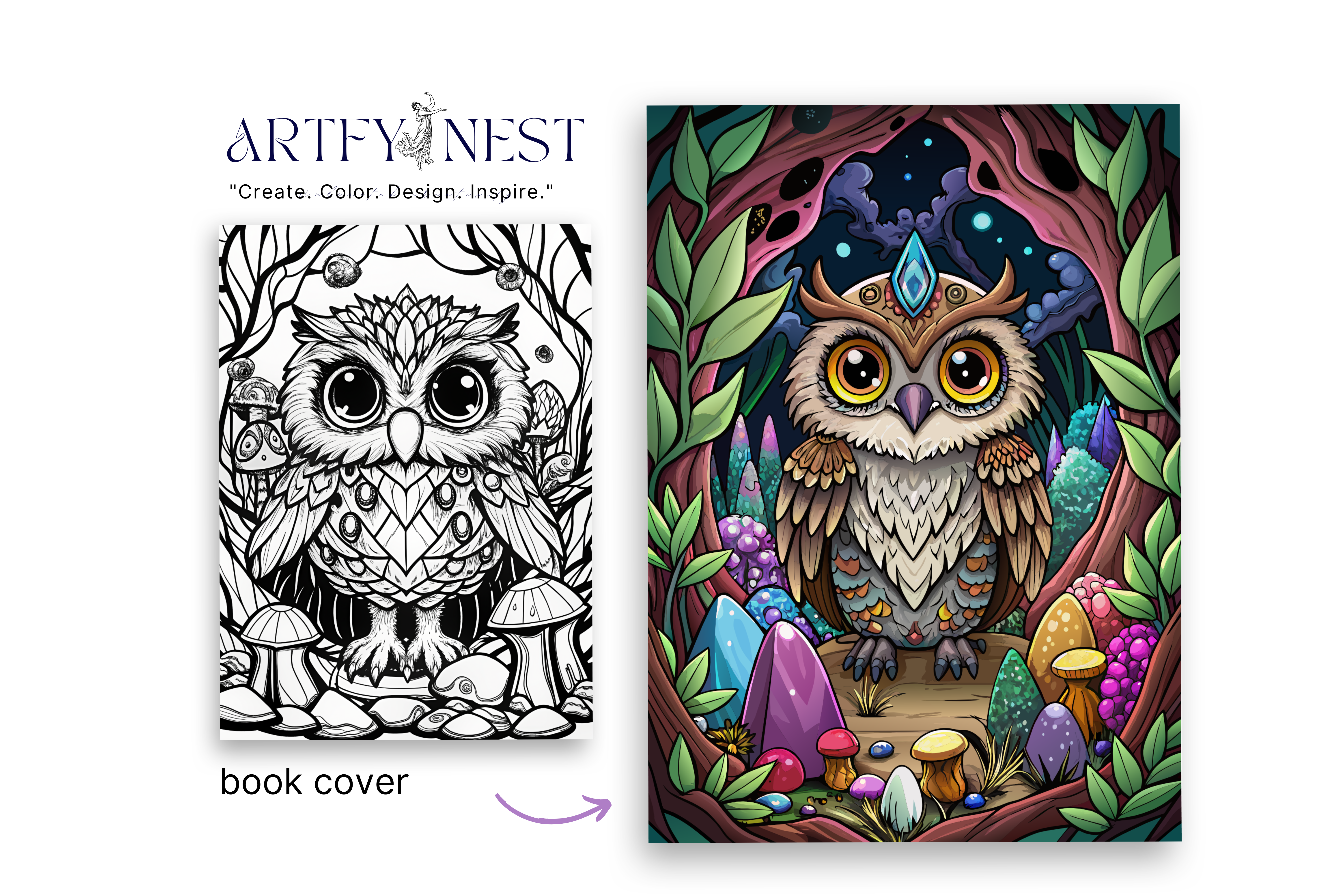 Whimsical Owl Coloring Book!
