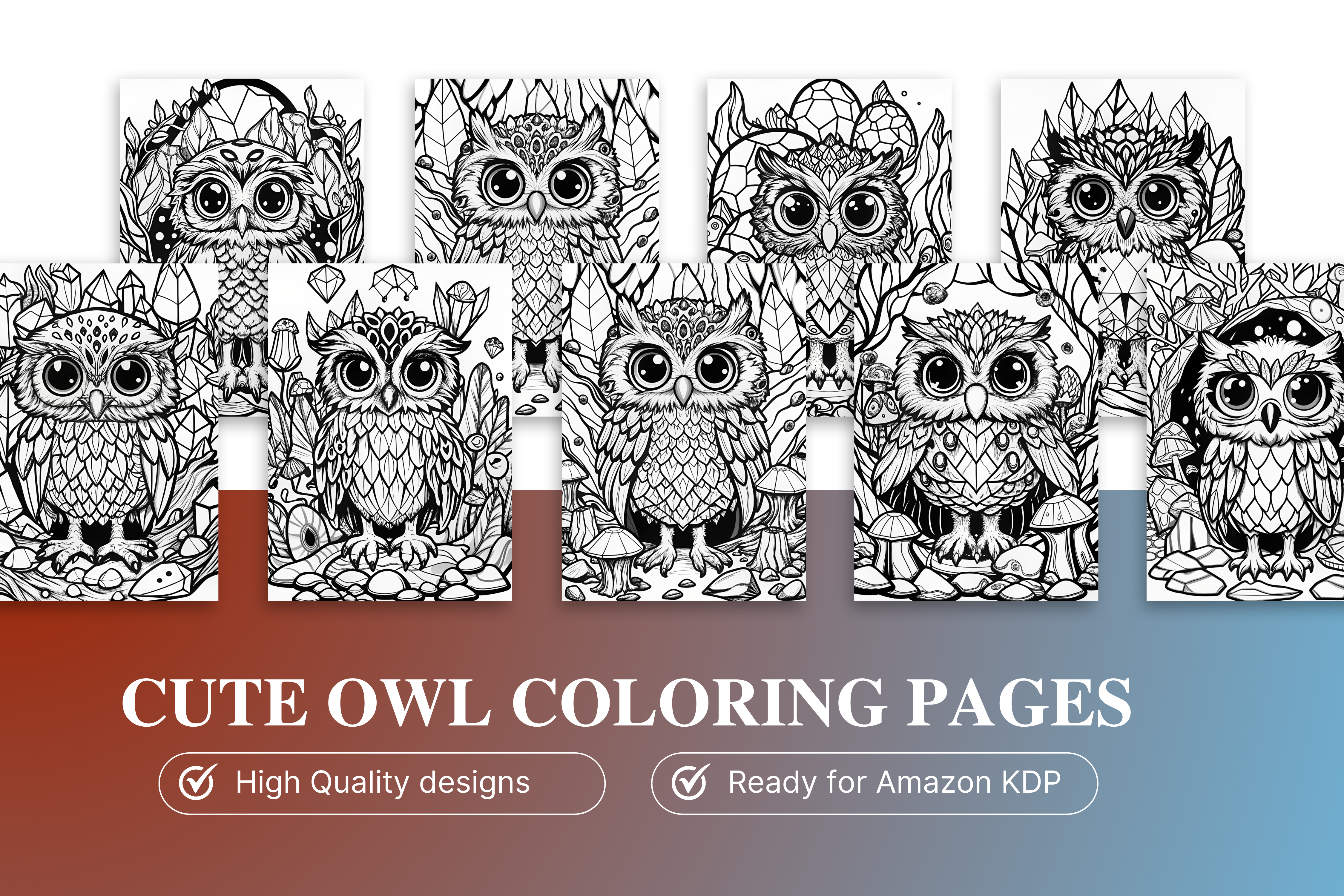 Whimsical Owl Coloring Book!
