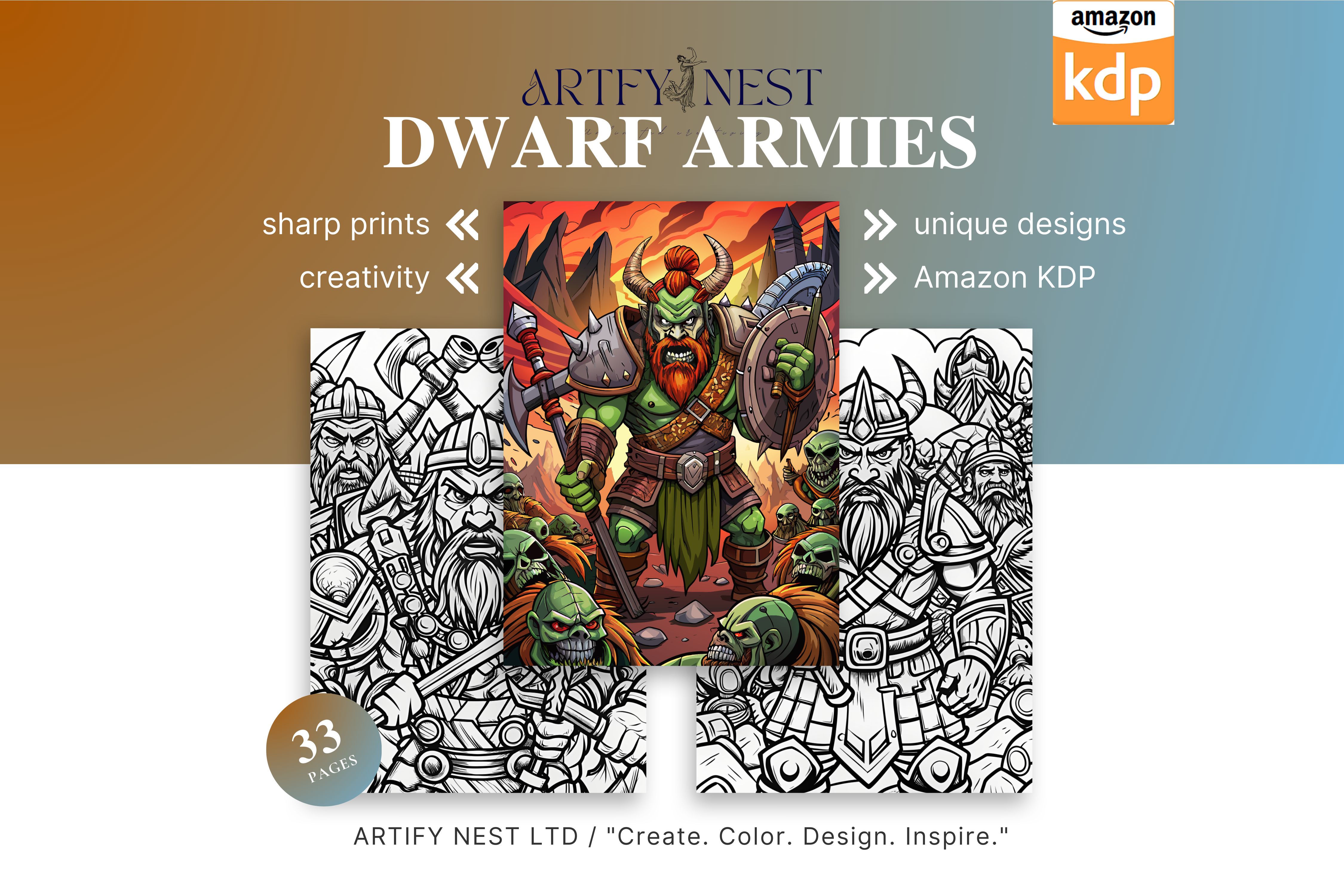 33 Whimsical Dwarf Armies Pages for Kids & Adults