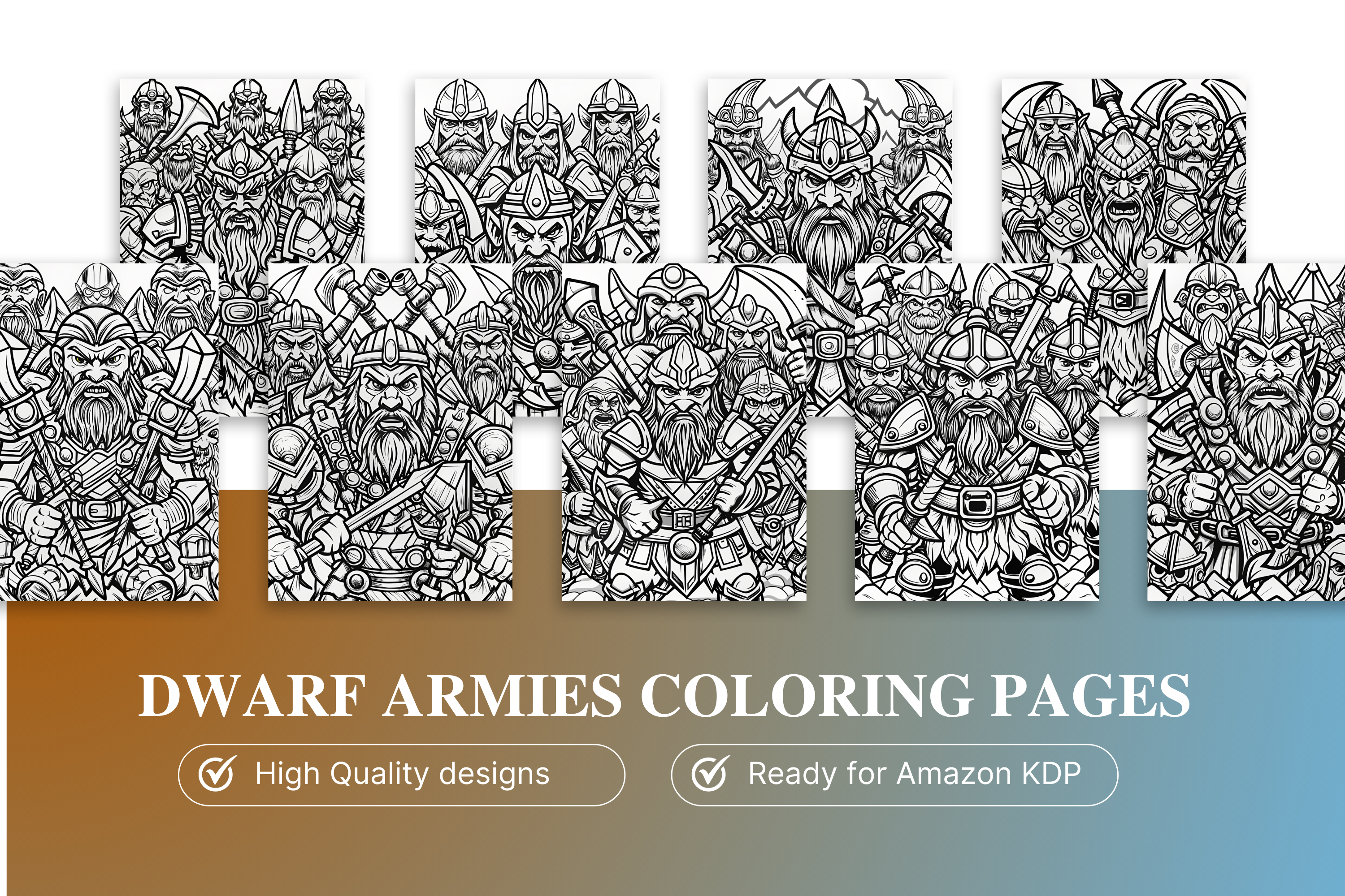 33 Whimsical Dwarf Armies Pages for Kids & Adults
