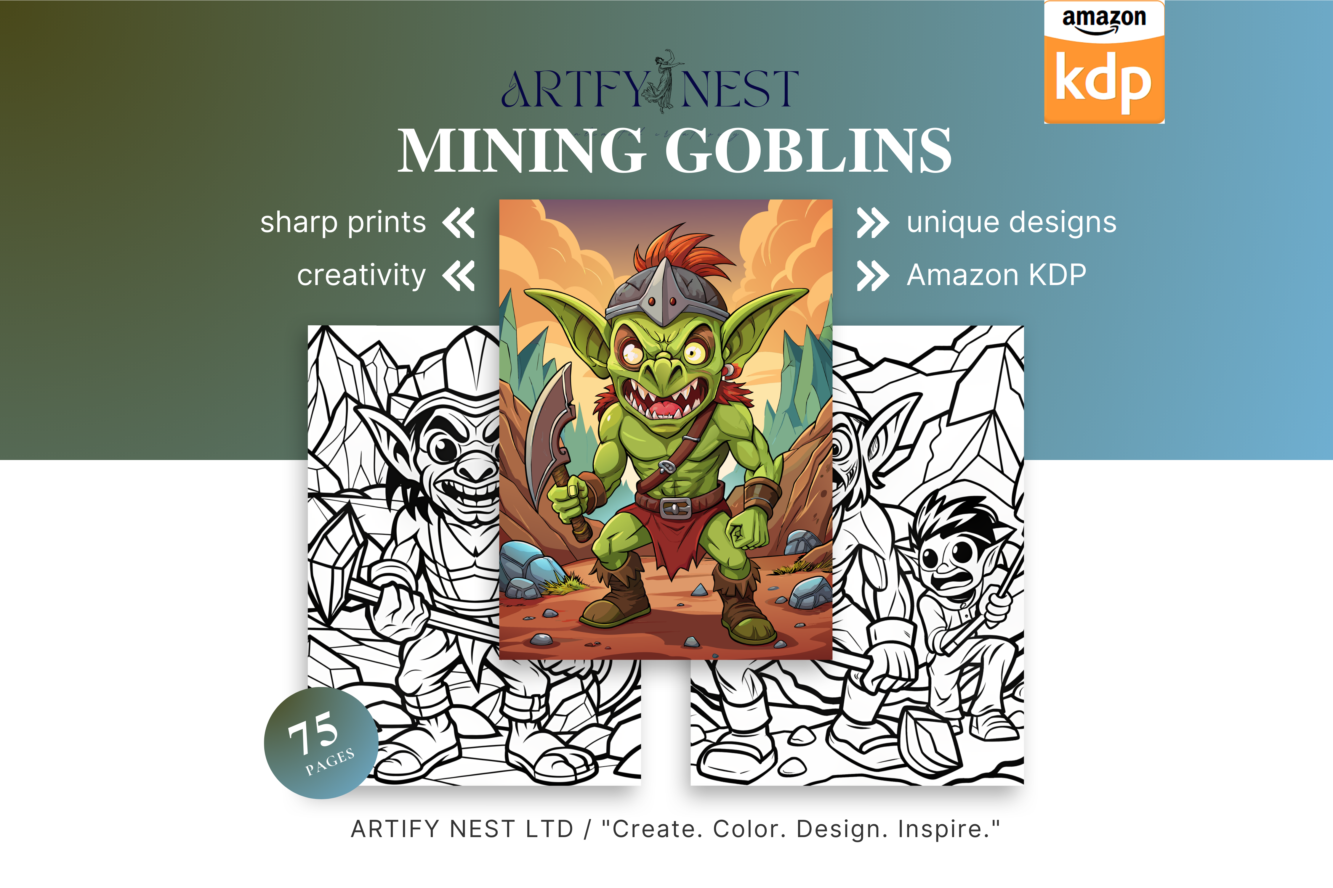 75 Whimsical Mining goblins Pages for Kids & Adults