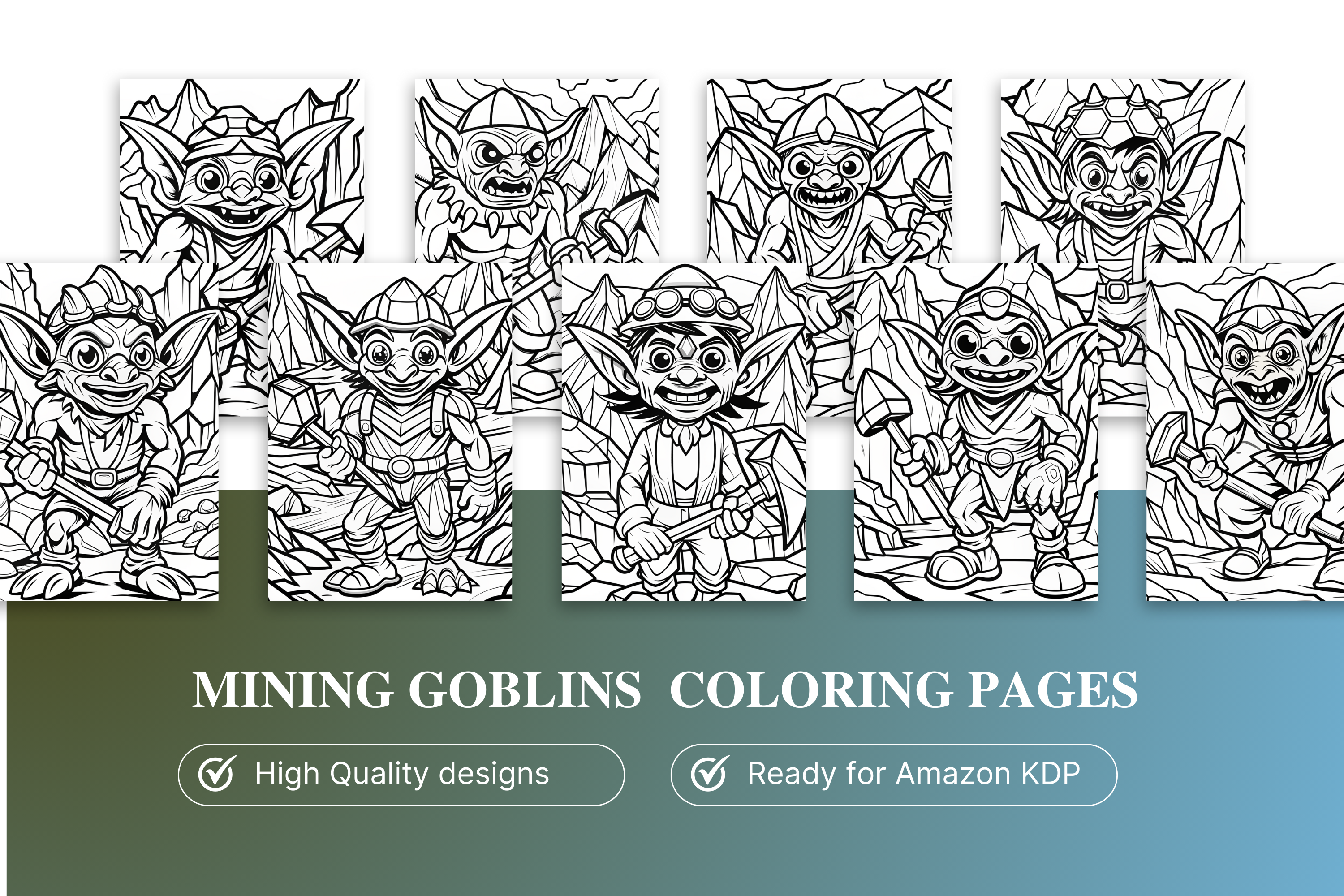 75 Whimsical Mining goblins Pages for Kids & Adults