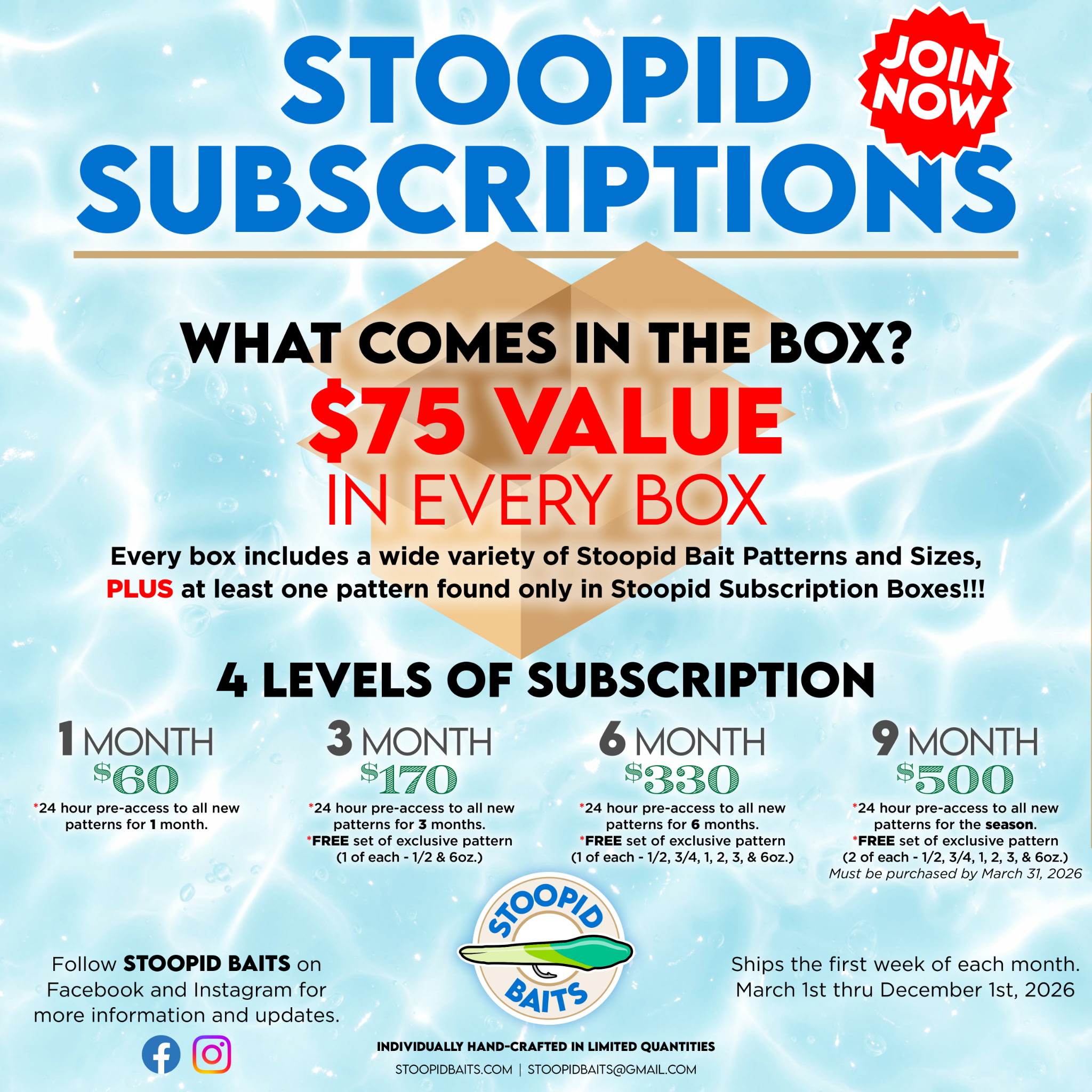 Stoopid Subscription - 1, 3, 6, 9 Month