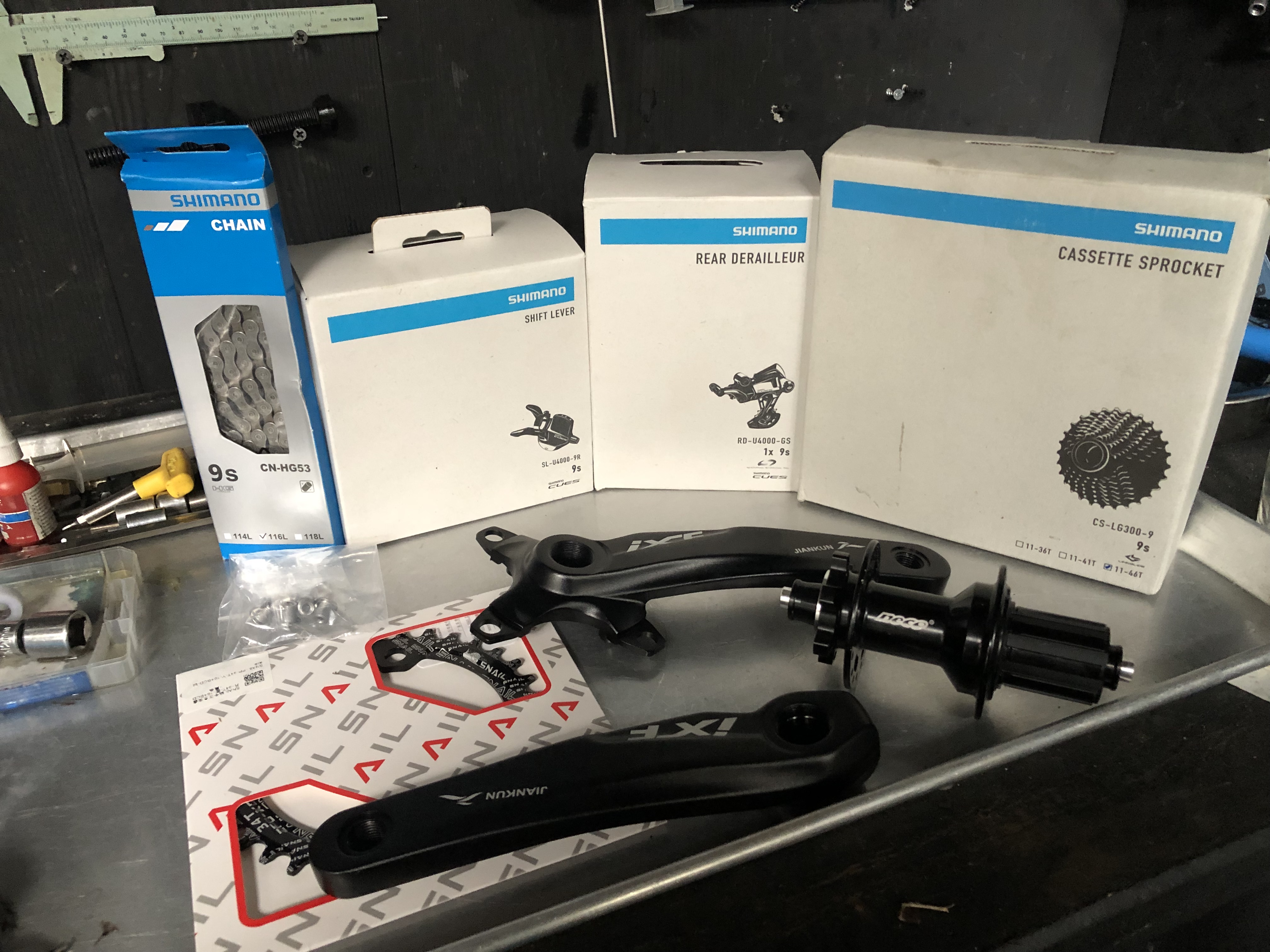Kit completo Shimano Cues 1x9 