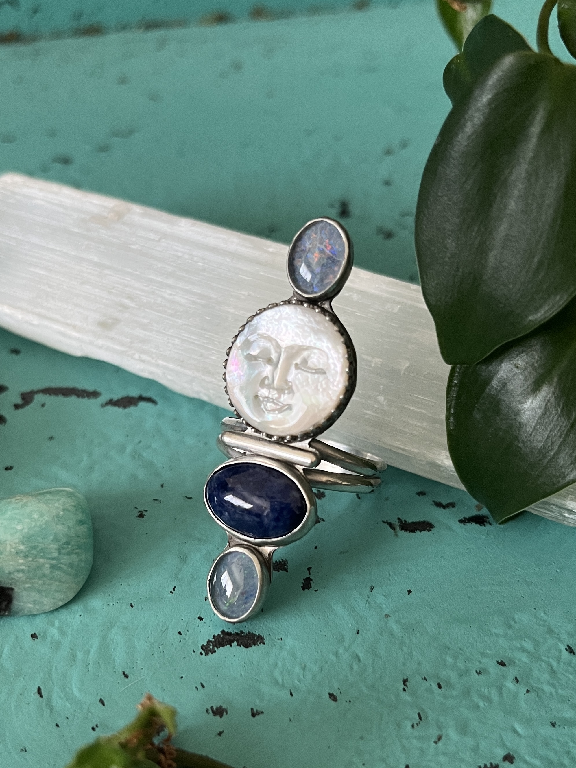 Moon of the Sea Mother Ring, sz 10.5/11