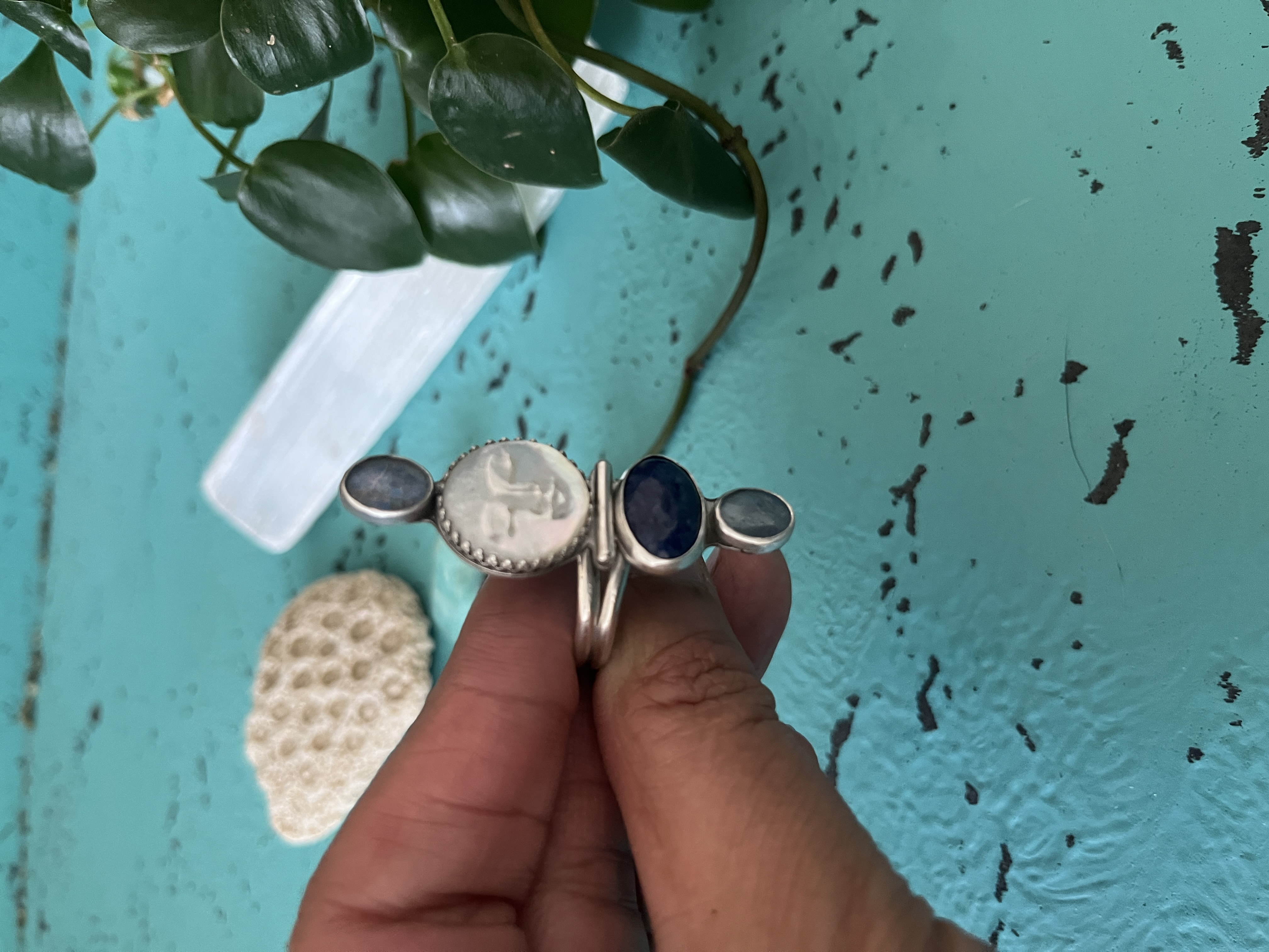 Moon of the Sea Mother Ring, sz 10.5/11