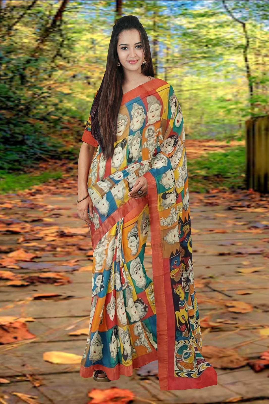 Colorful Printed Saree