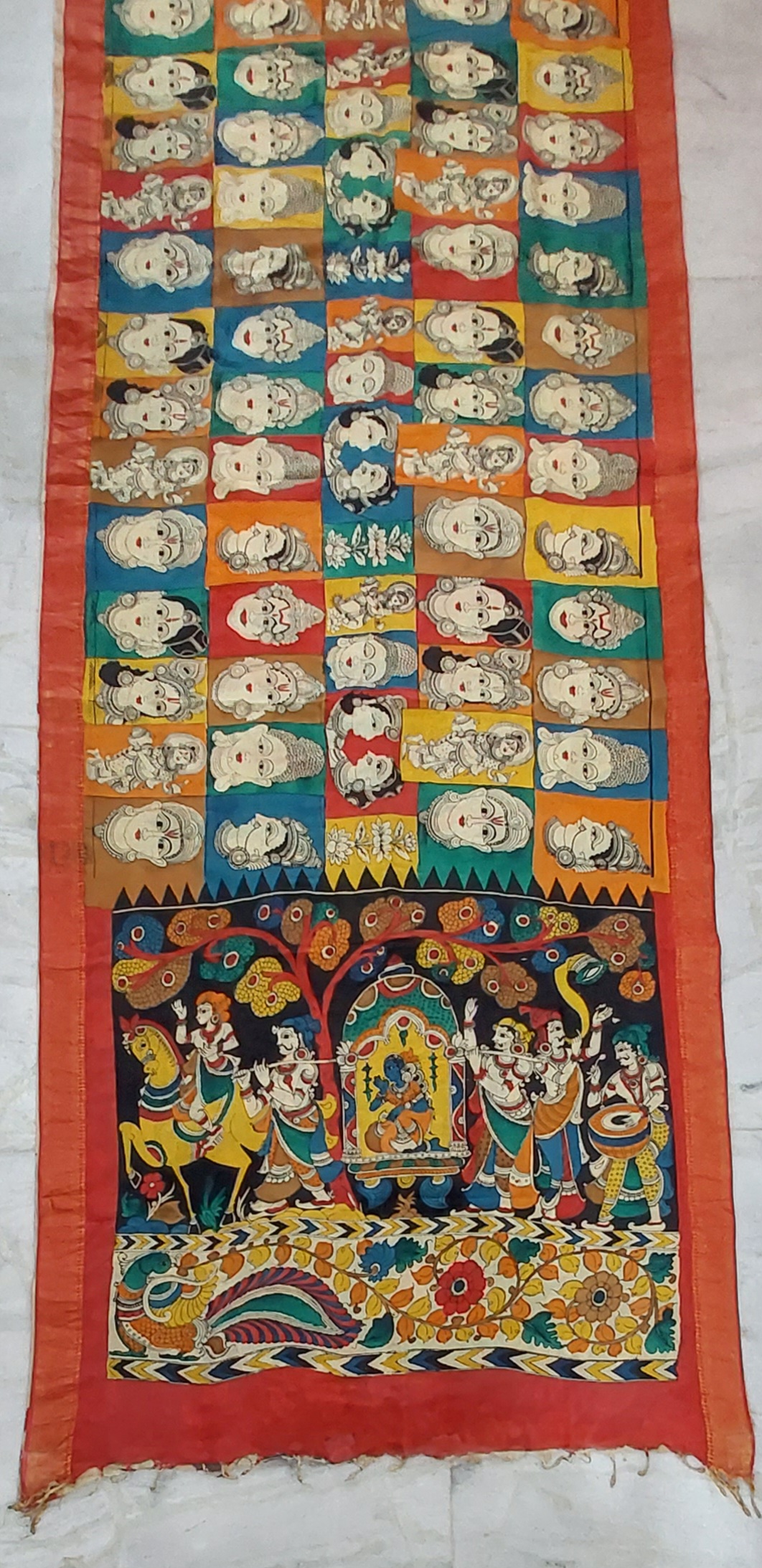 Hand-Painted Traditional Textile